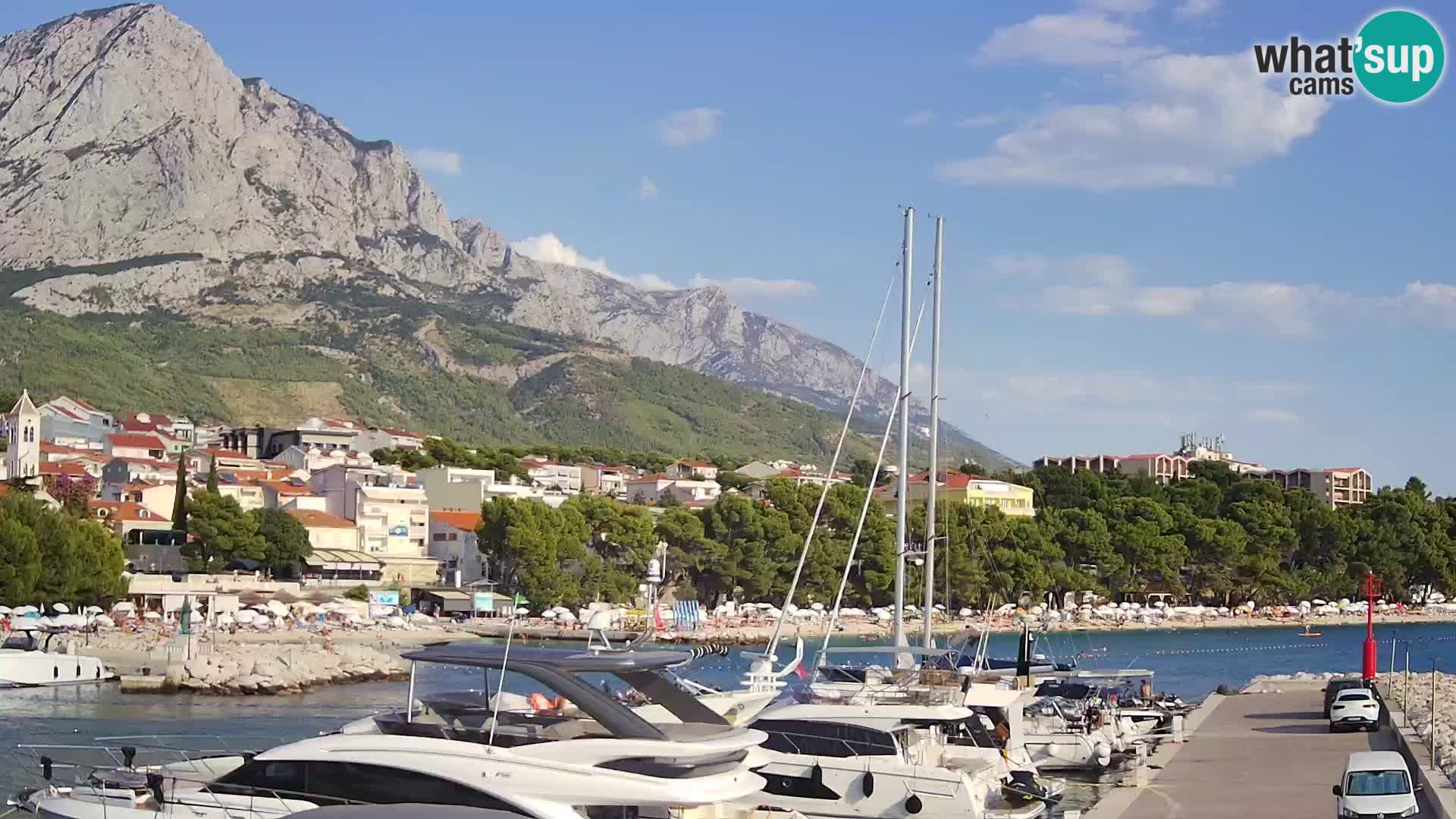 Webcam Baška Voda – Marina – Stadt und Gebirge Biokovo