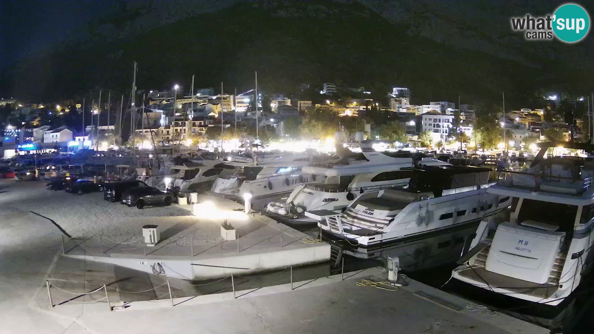 Webcam Live – View of Baška Voda and Biokovo mountain