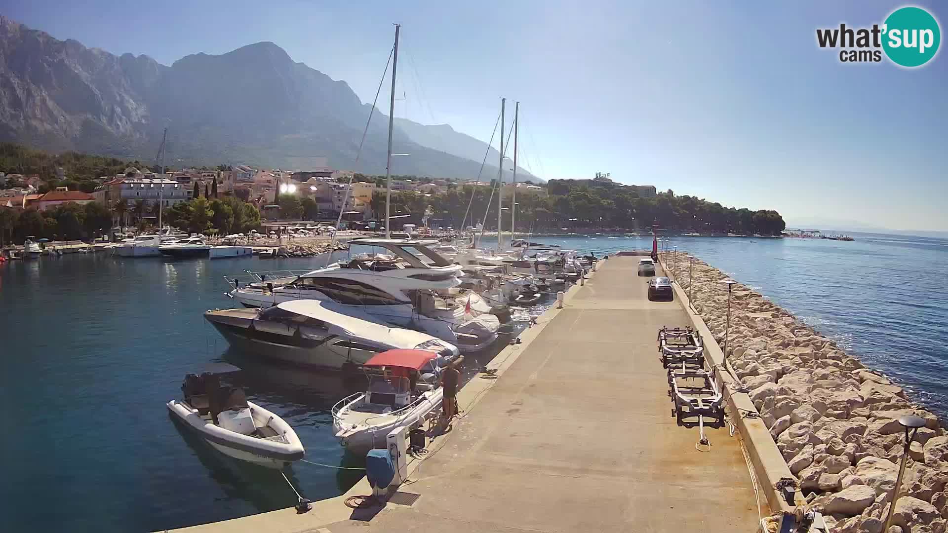 Webcam Baška Voda – Marina – Stadt und Gebirge Biokovo
