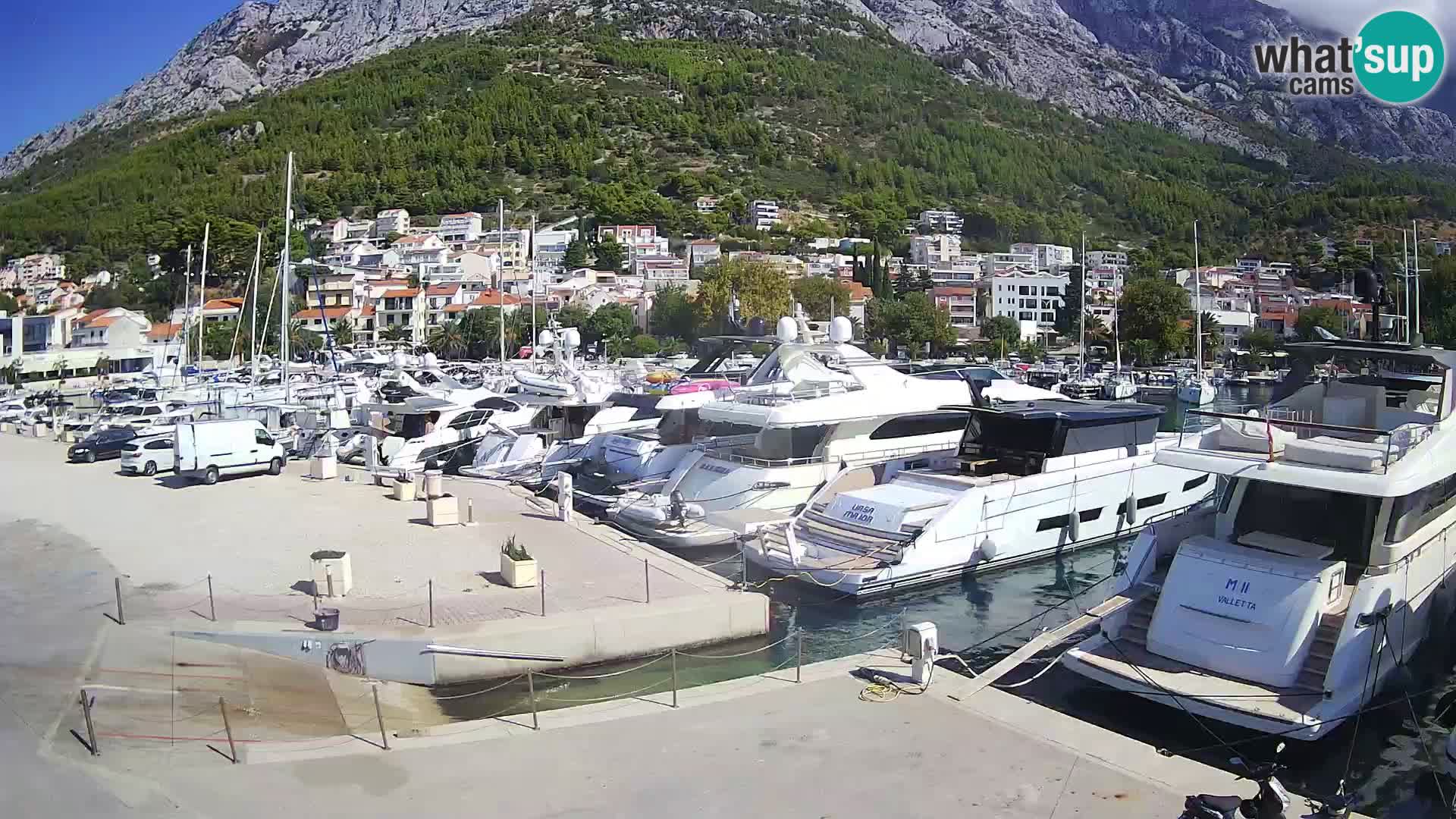 Webcam Live – View of Baška Voda and Biokovo mountain