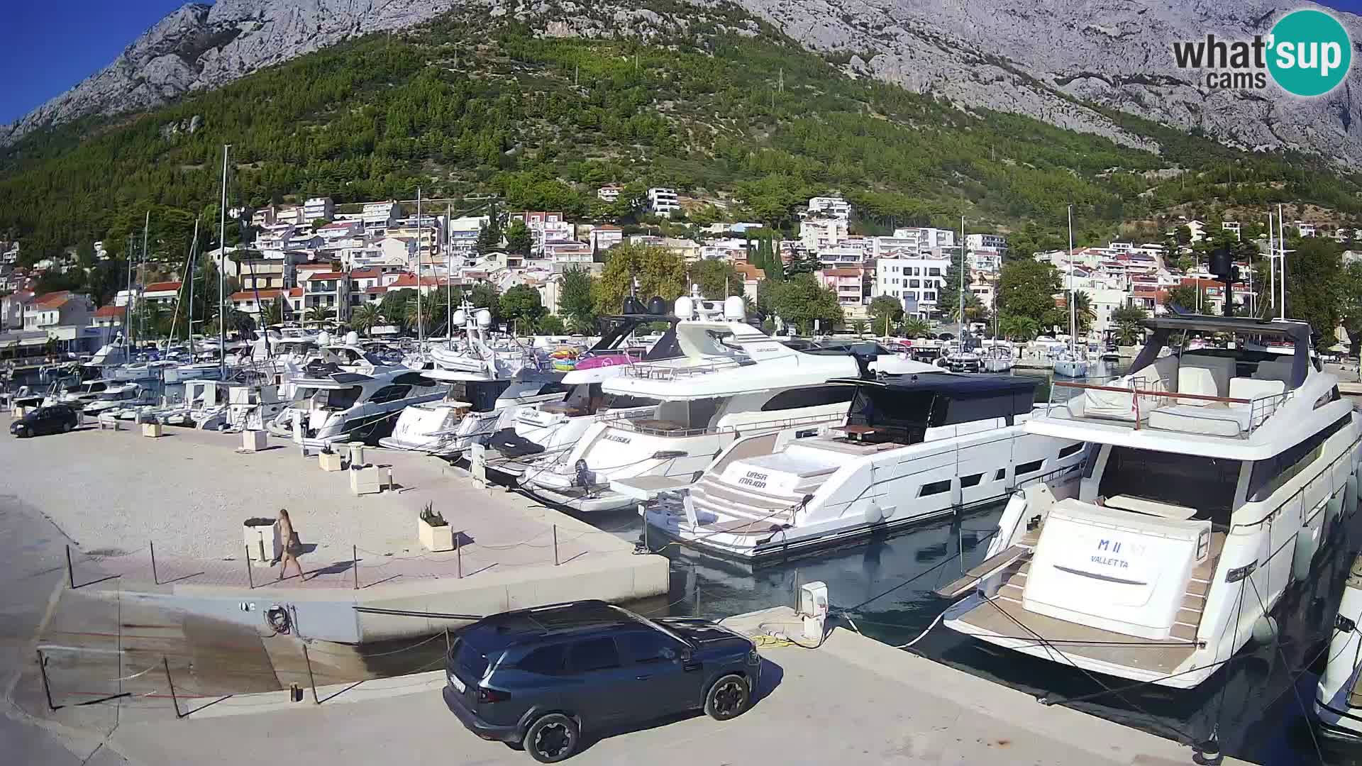Webcam Live – View of Baška Voda and Biokovo mountain