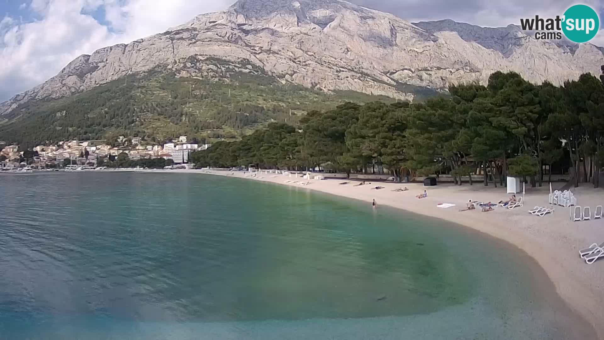 Webcam Live – Baška Voda – Borik, spiaggia Nikolina