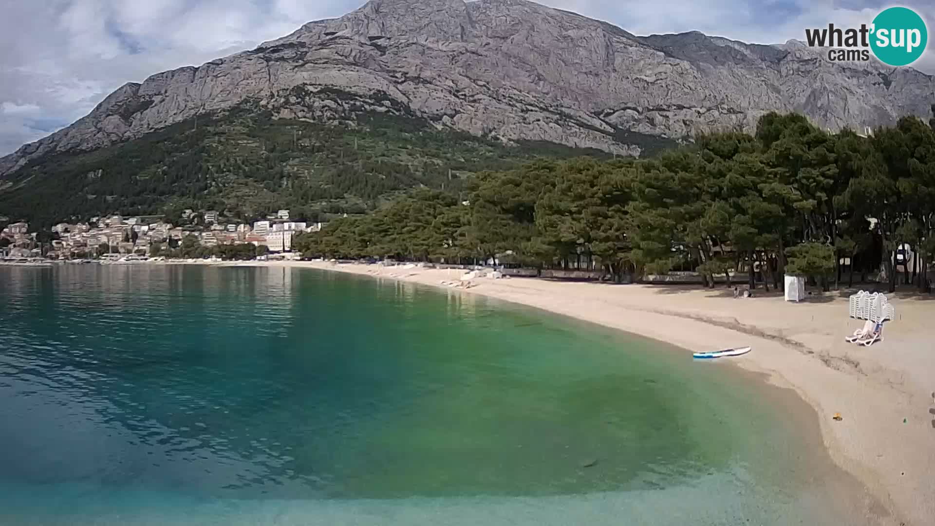 Webcam Live – Baška Voda – Borik, spiaggia Nikolina