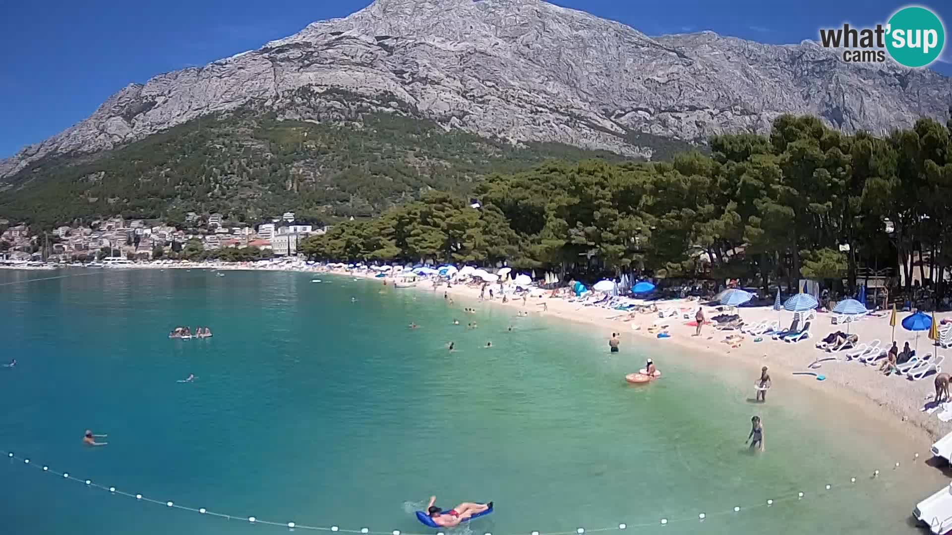 Webcam Baška Voda – Borik, plage Nikolina