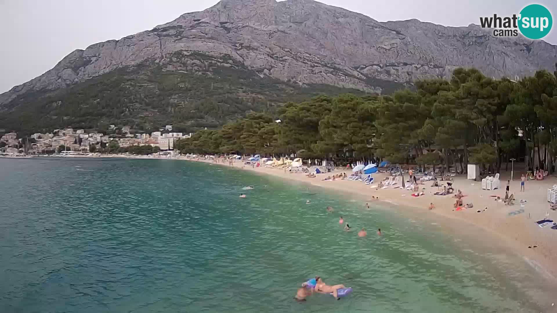 Webcam Live – Baška Voda – Borik, spiaggia Nikolina