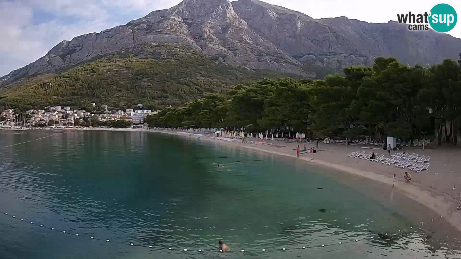 Webcam Live – Baška Voda – Borik, spiaggia Nikolina