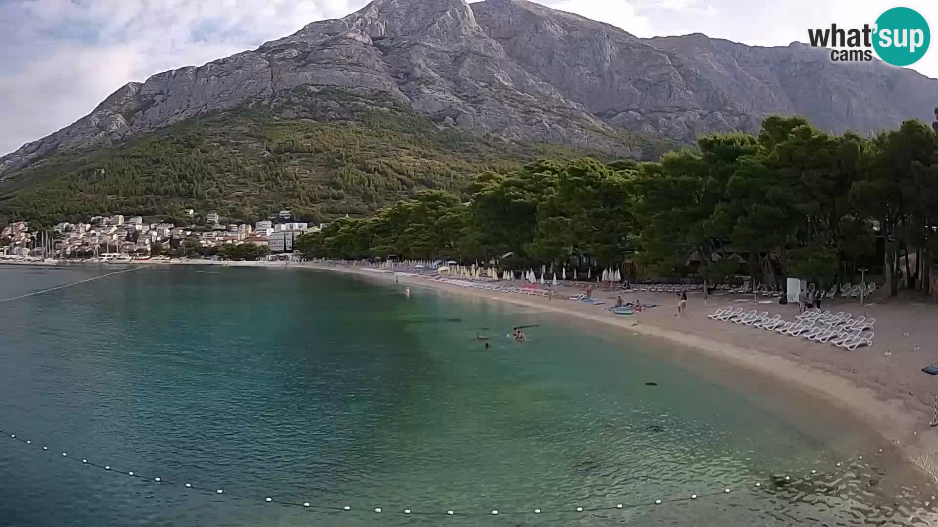 Webcam Live – Baška Voda – Borik, spiaggia Nikolina