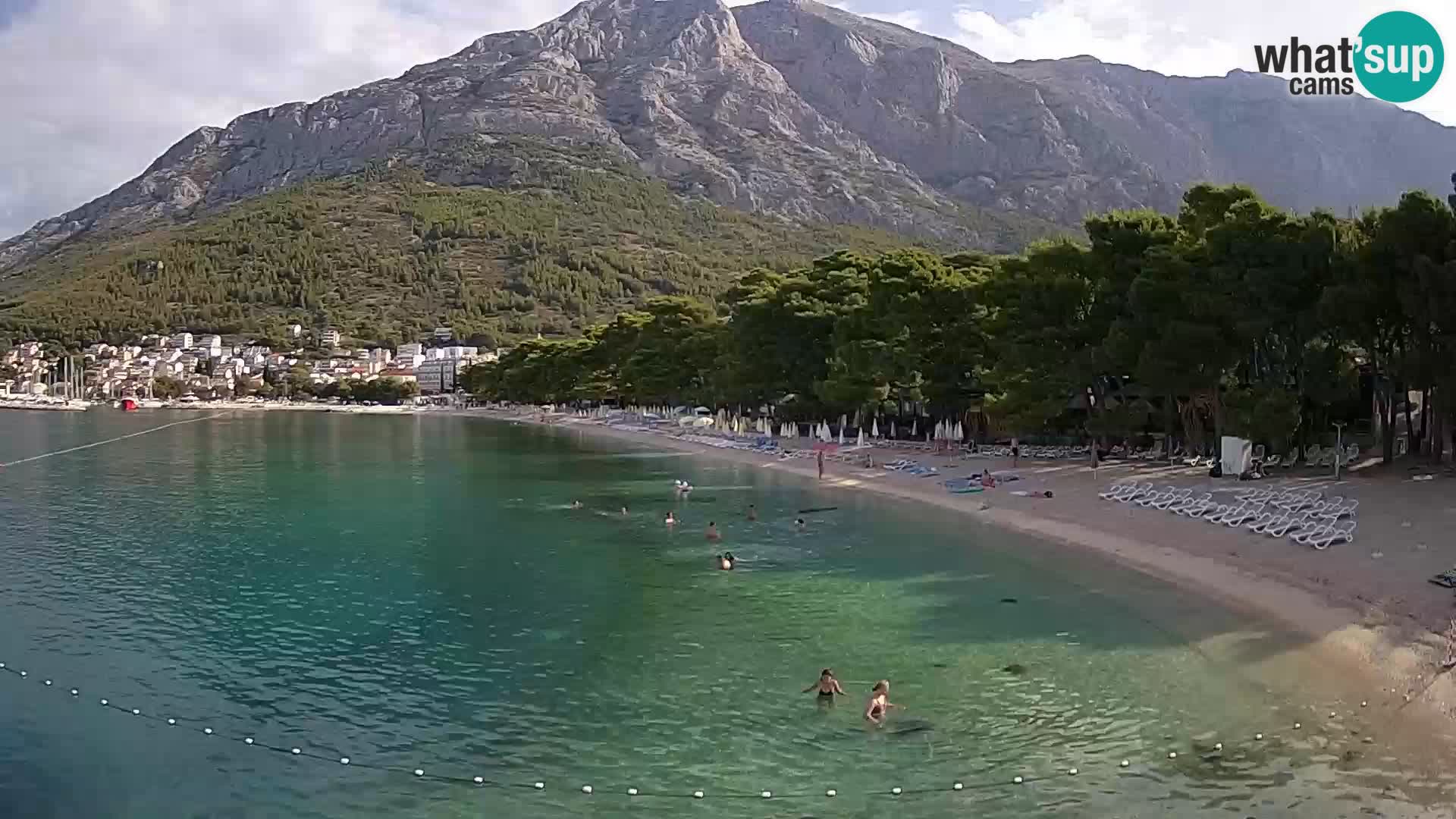 Webcam Live – Baška Voda – Borik, spiaggia Nikolina