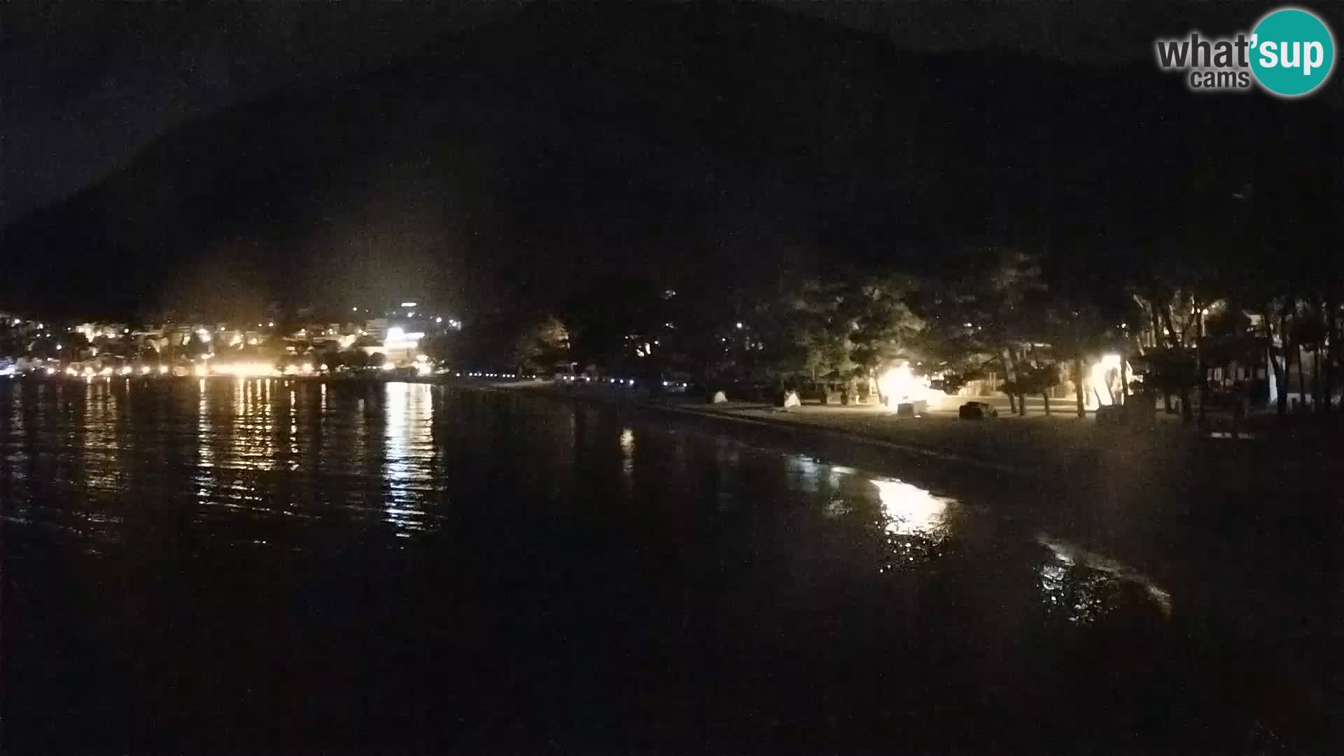 Spletna kamera – Baška Voda – Borik, pogled na plažo Nikolina