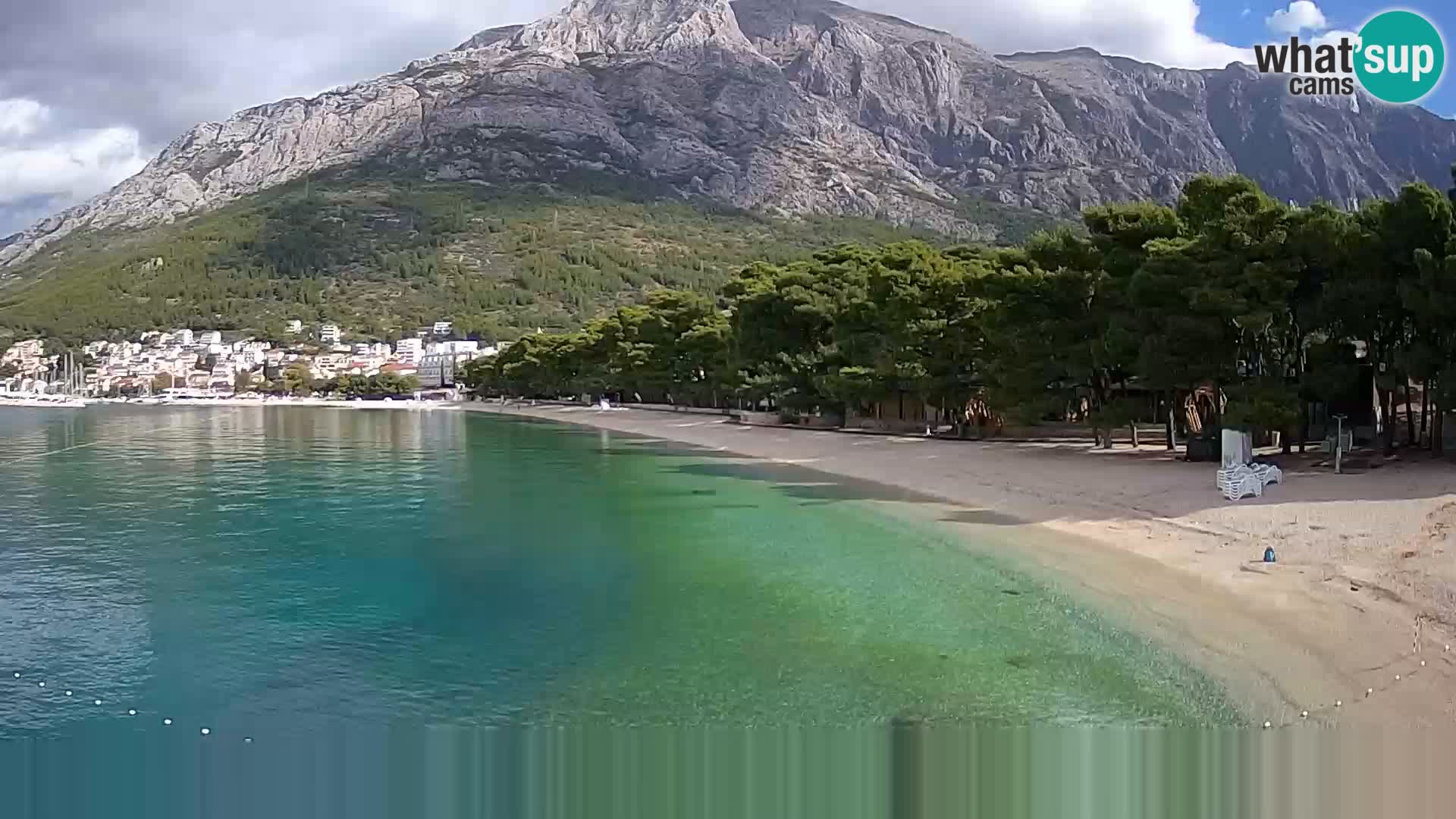 Webcam Live – Baška Voda – Borik, spiaggia Nikolina