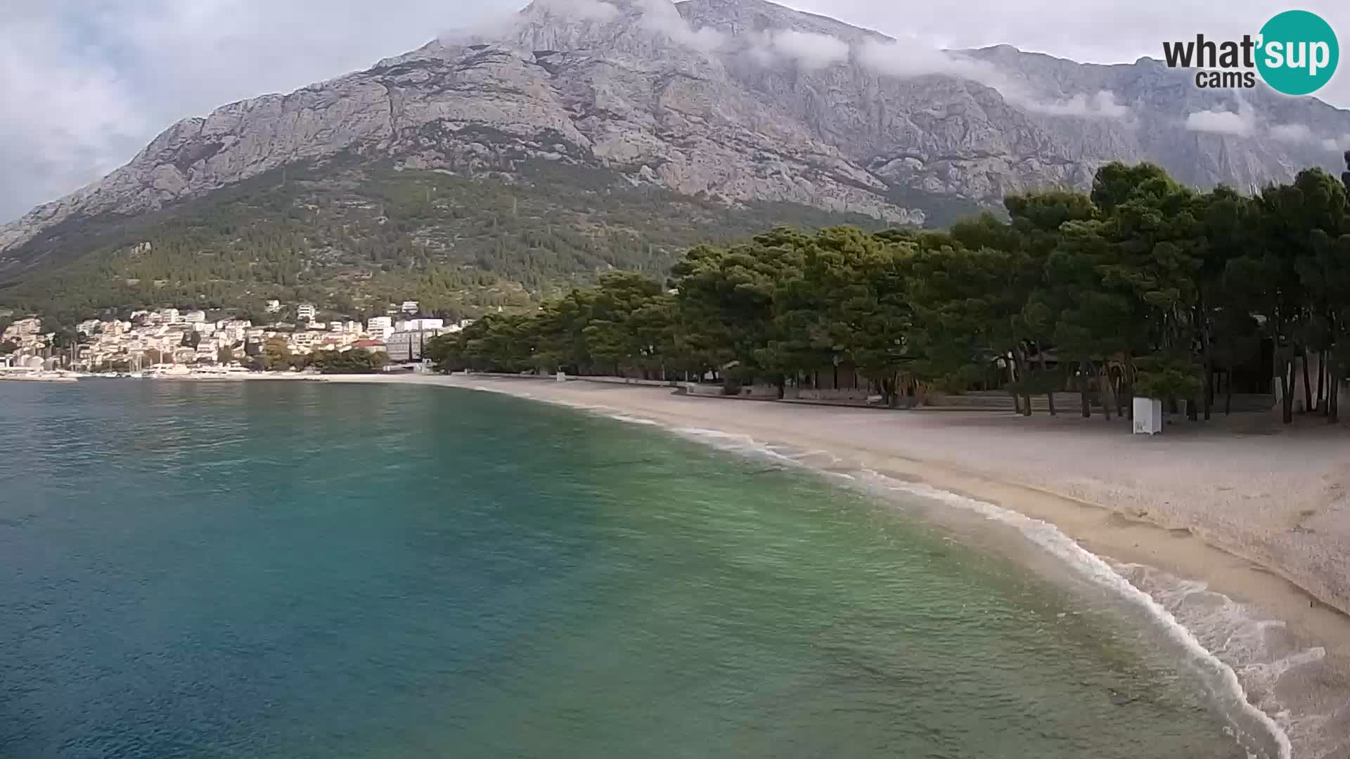 Webcam Live – Baška Voda – Borik, spiaggia Nikolina