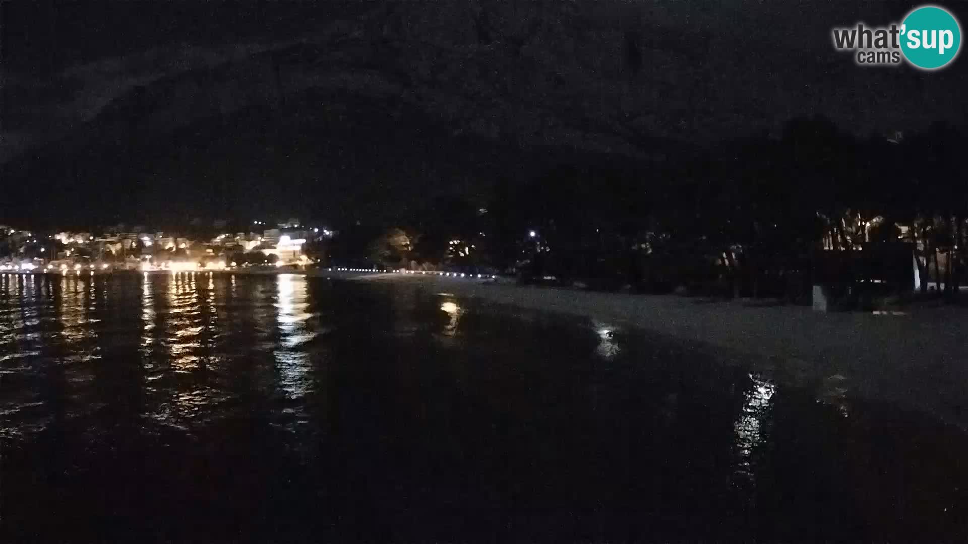 Spletna kamera – Baška Voda – Borik, pogled na plažo Nikolina