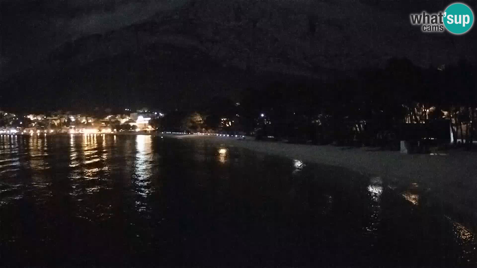 Spletna kamera – Baška Voda – Borik, pogled na plažo Nikolina