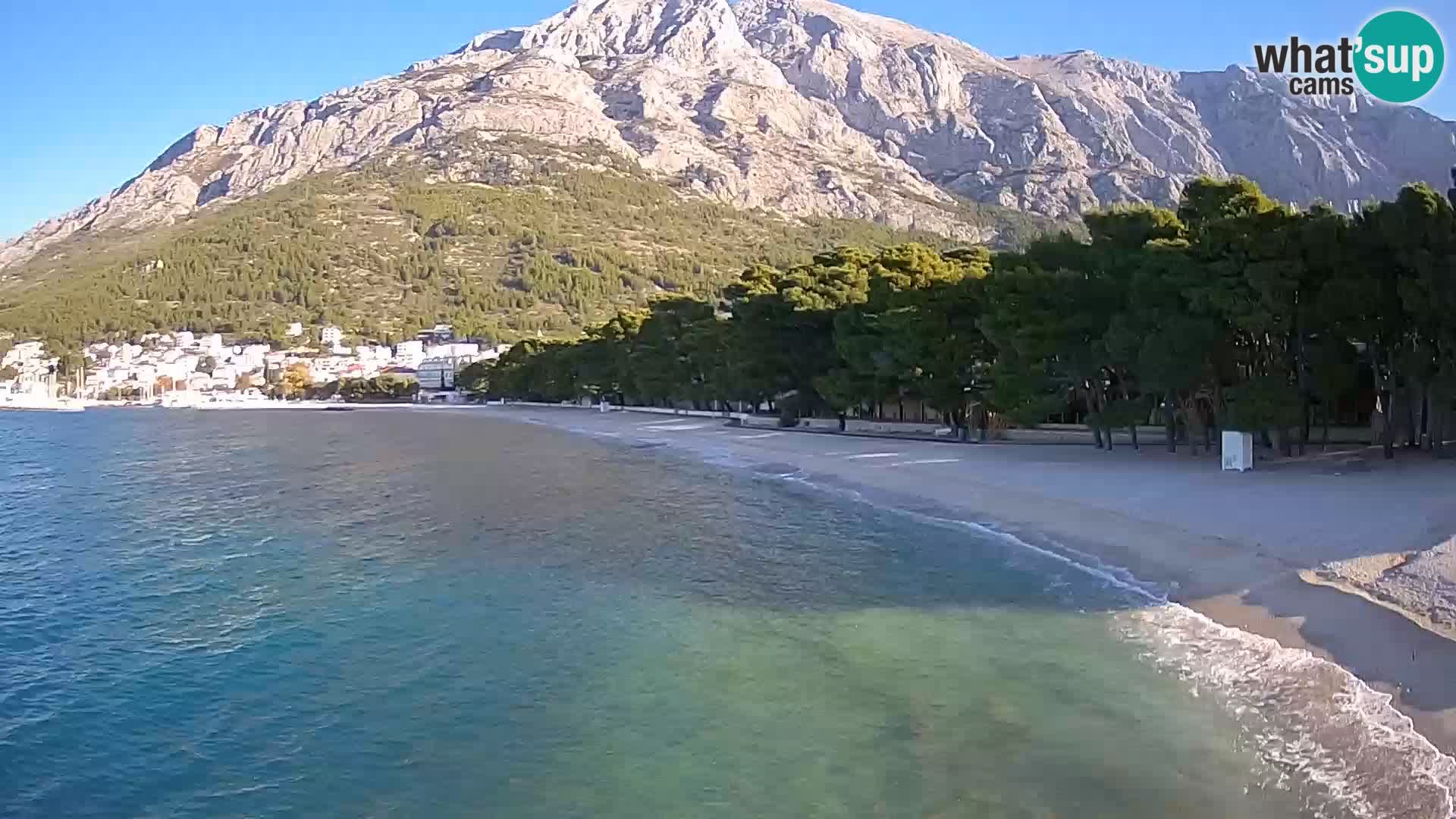 Spletna kamera – Baška Voda – Borik, pogled na plažo Nikolina