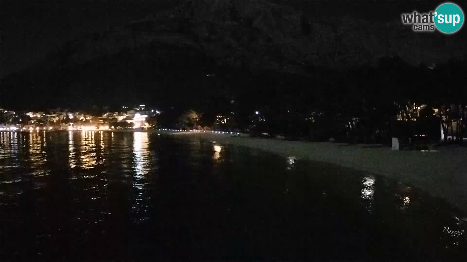 Web kamera – Baška Voda – Borik, pogled na plažu Nikolina