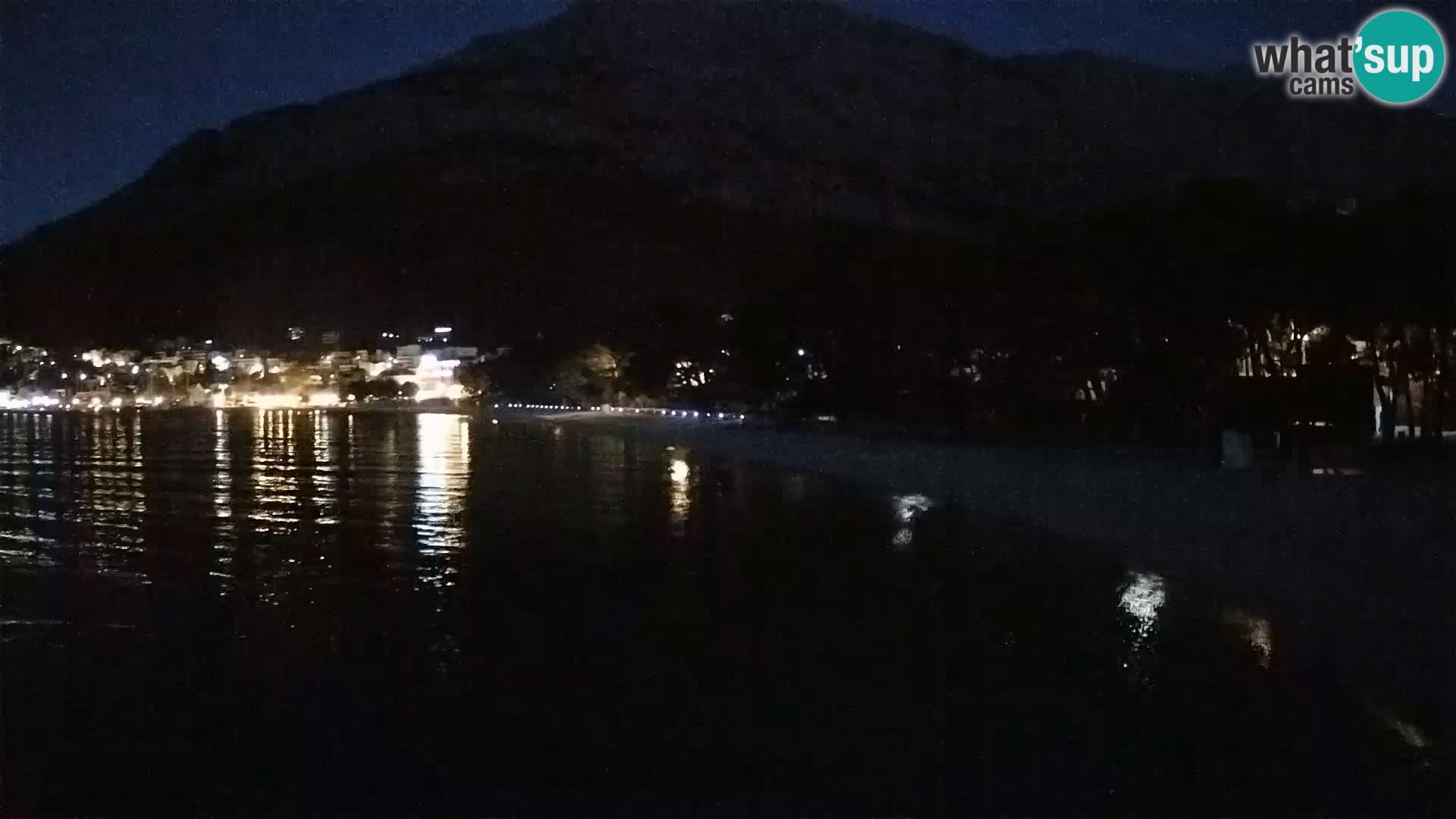 Spletna kamera – Baška Voda – Borik, pogled na plažo Nikolina