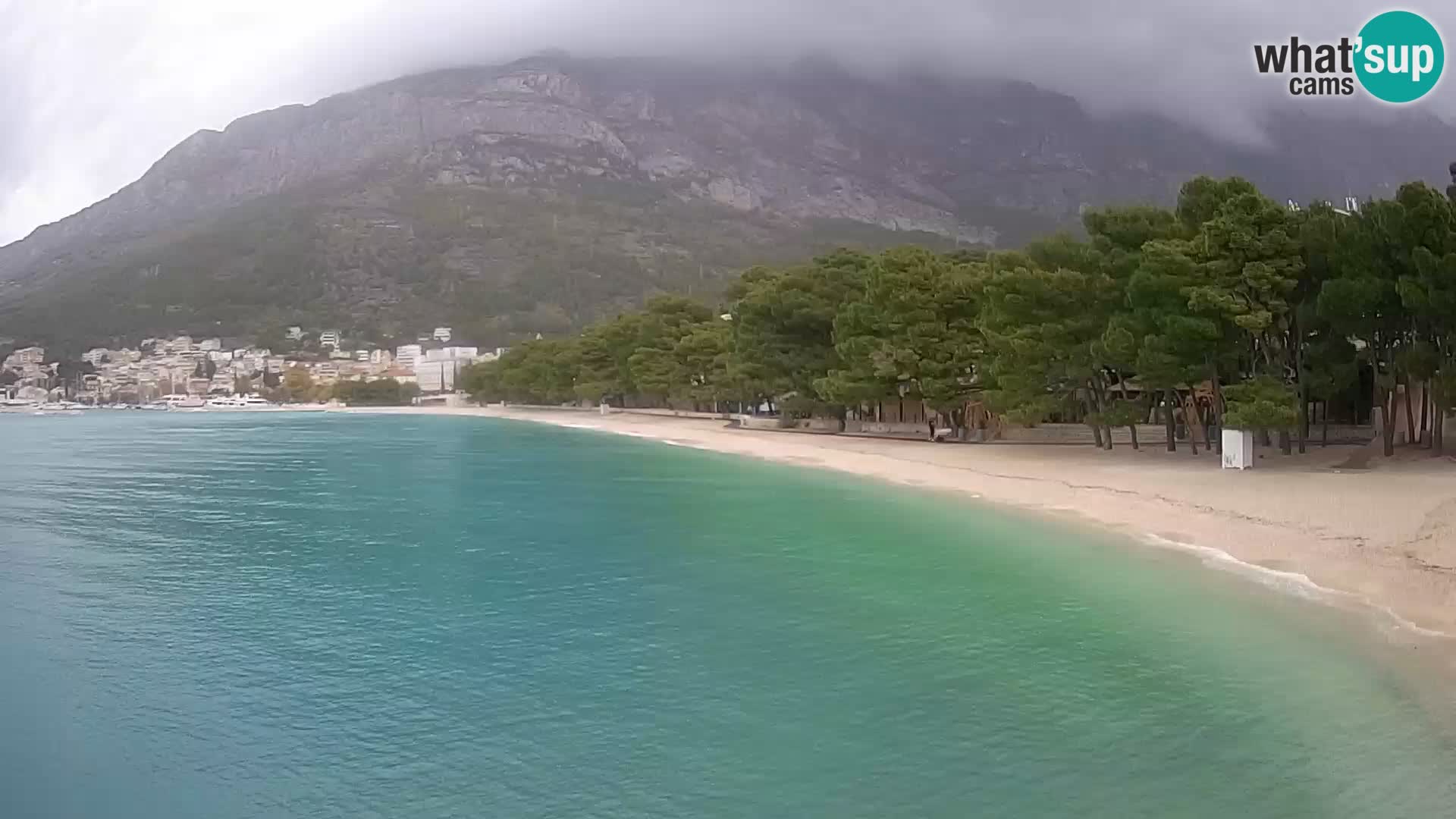 Webcam Live – Baška Voda – Borik, spiaggia Nikolina