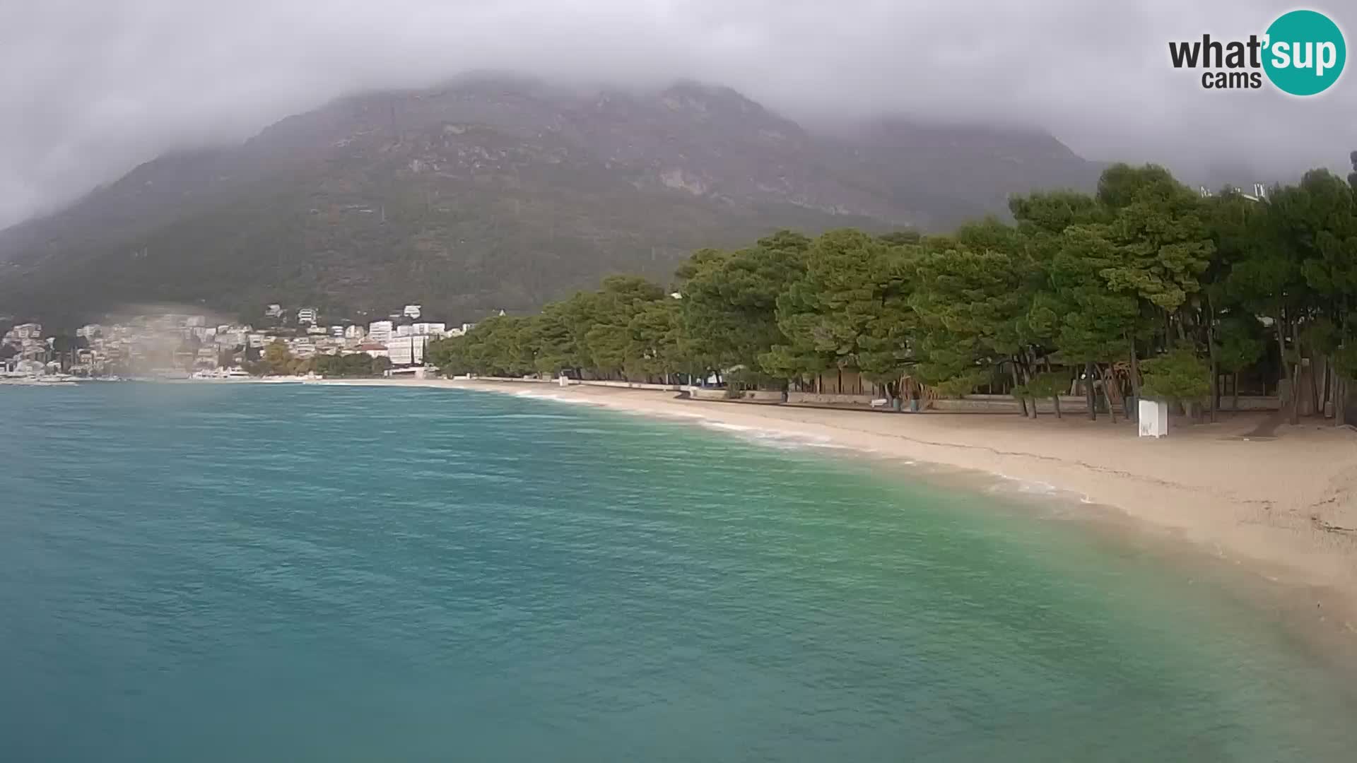 Webcam Live – Baška Voda – Borik, spiaggia Nikolina