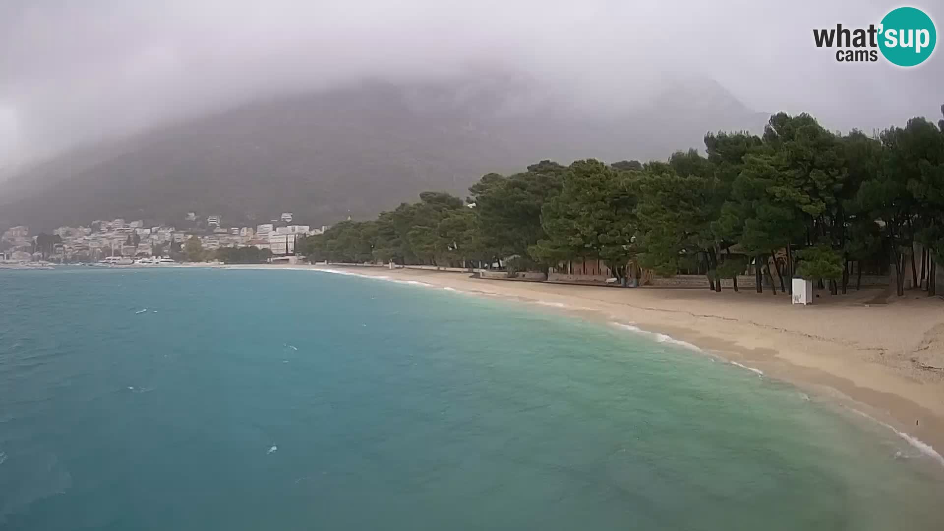 Webcam Live – Baška Voda – Borik, spiaggia Nikolina