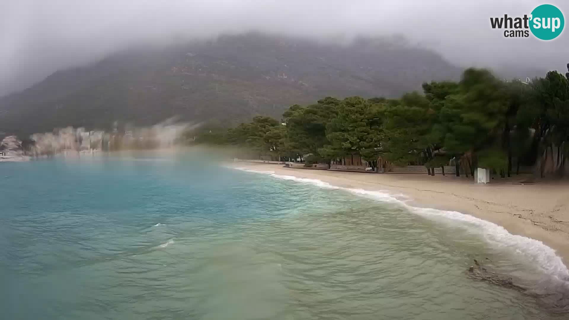 Webcam Live – Baška Voda – Borik, spiaggia Nikolina