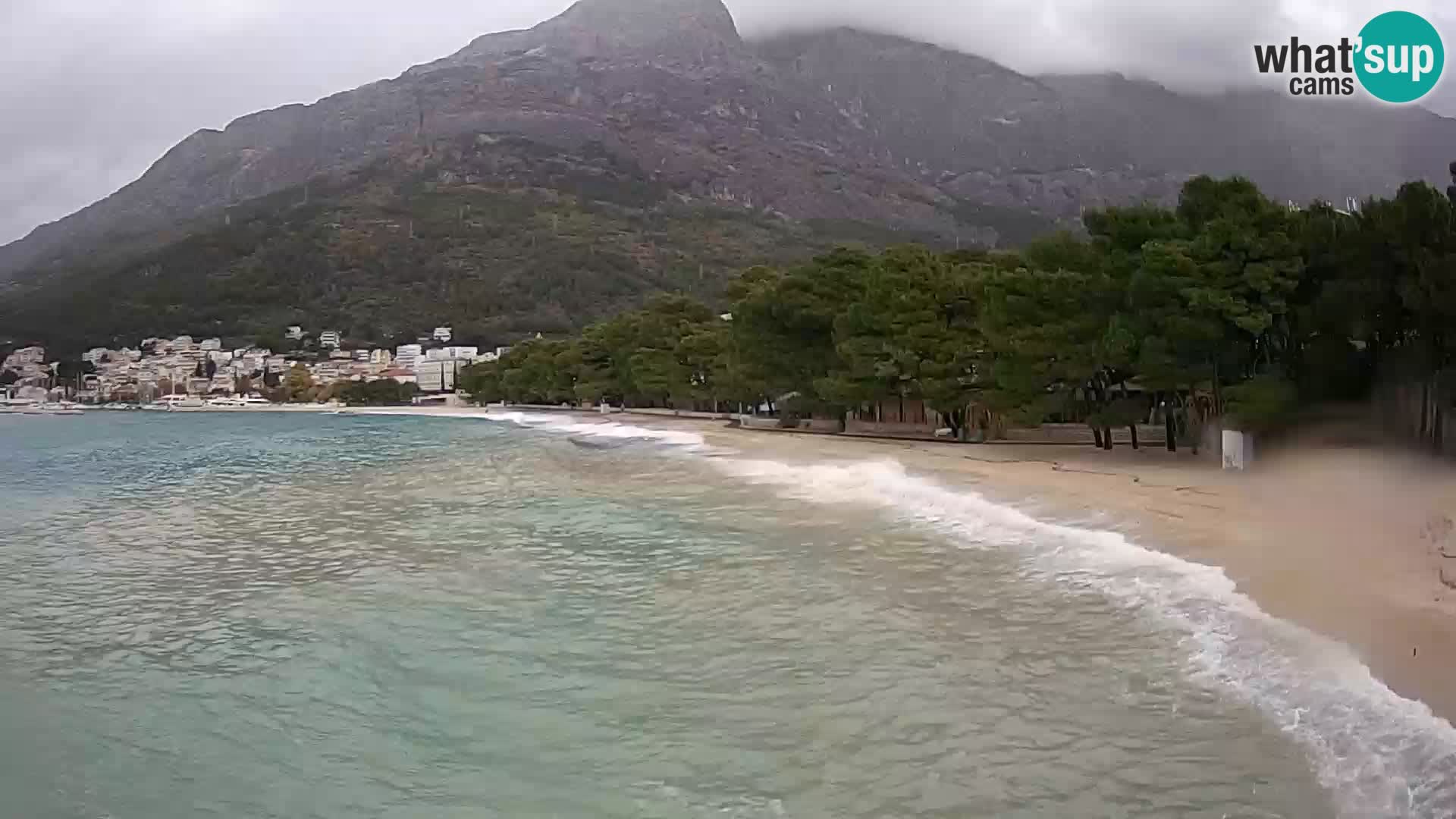 Webcam Live – Baška Voda – Borik, spiaggia Nikolina