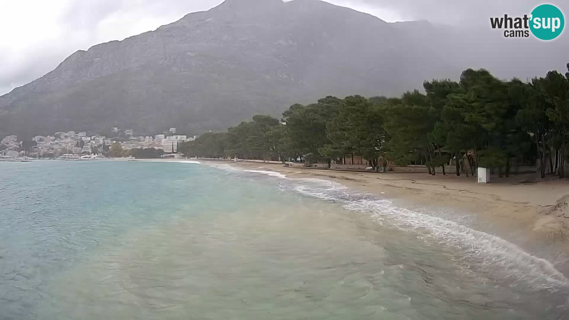 Webcam Live – Baška Voda – Borik, spiaggia Nikolina