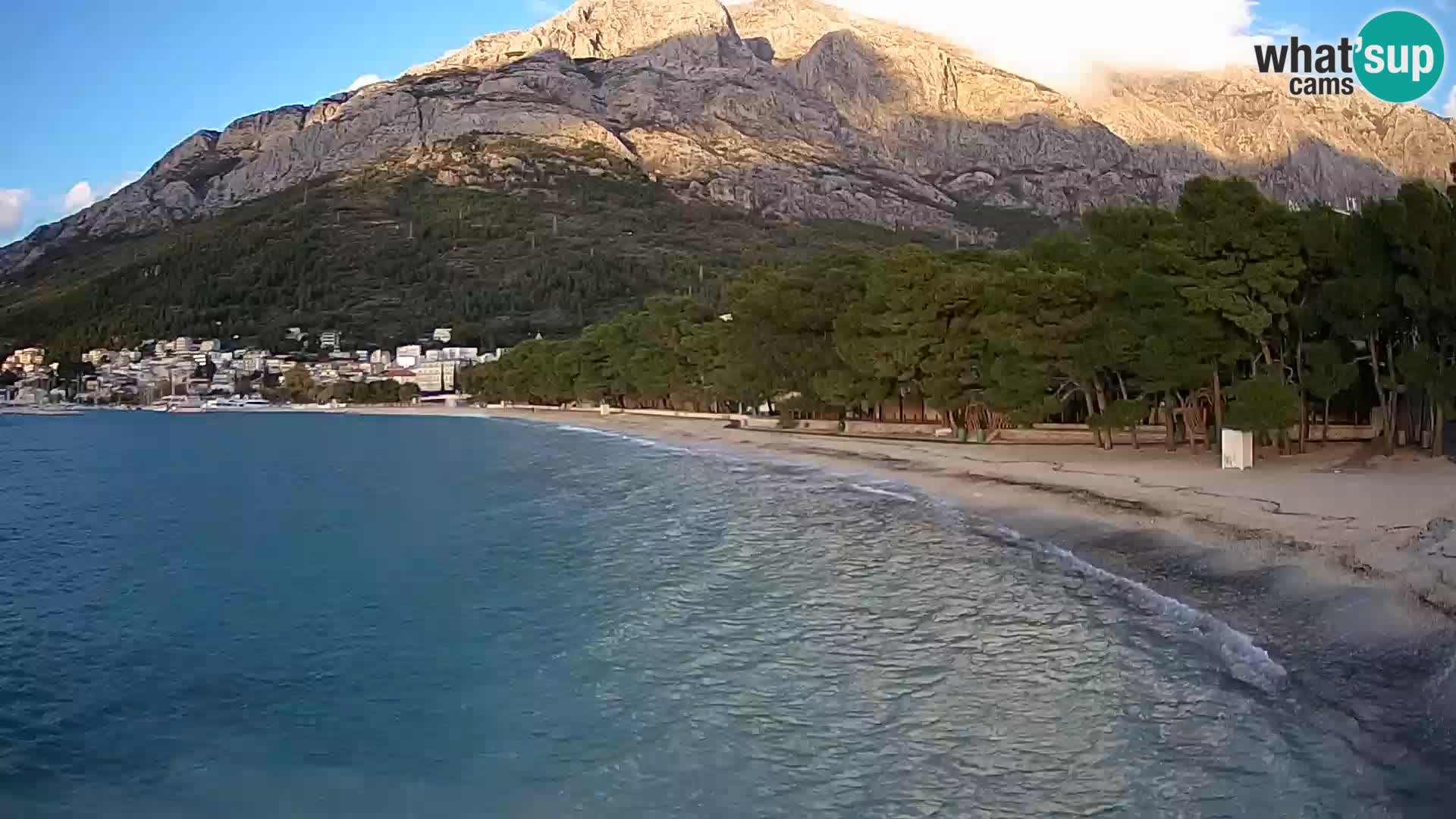 Webcam Live – Baška Voda – Borik, spiaggia Nikolina