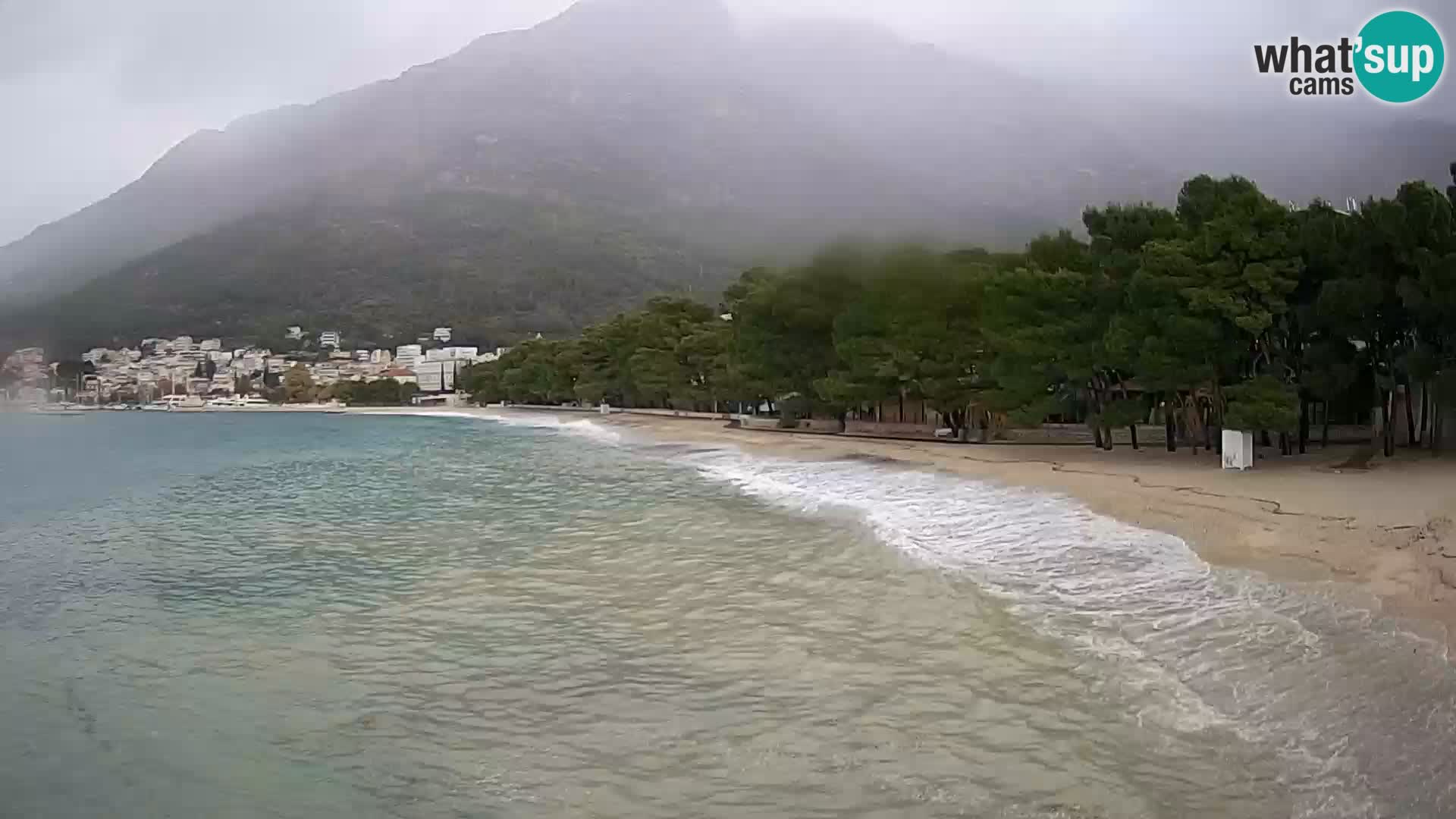 Webcam Live – Baška Voda – Borik, spiaggia Nikolina