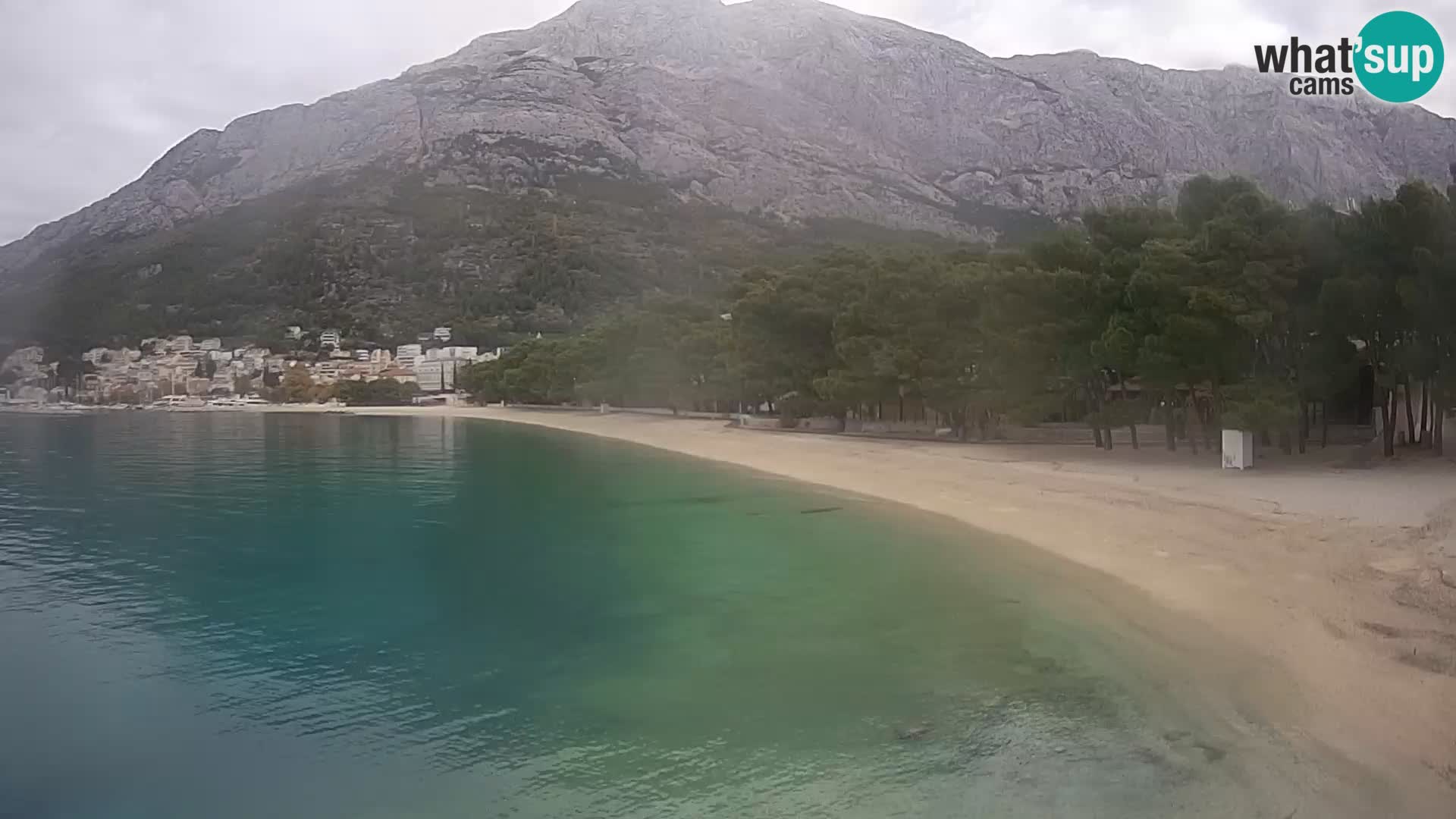 Webcam Live – Baška Voda – Borik, spiaggia Nikolina