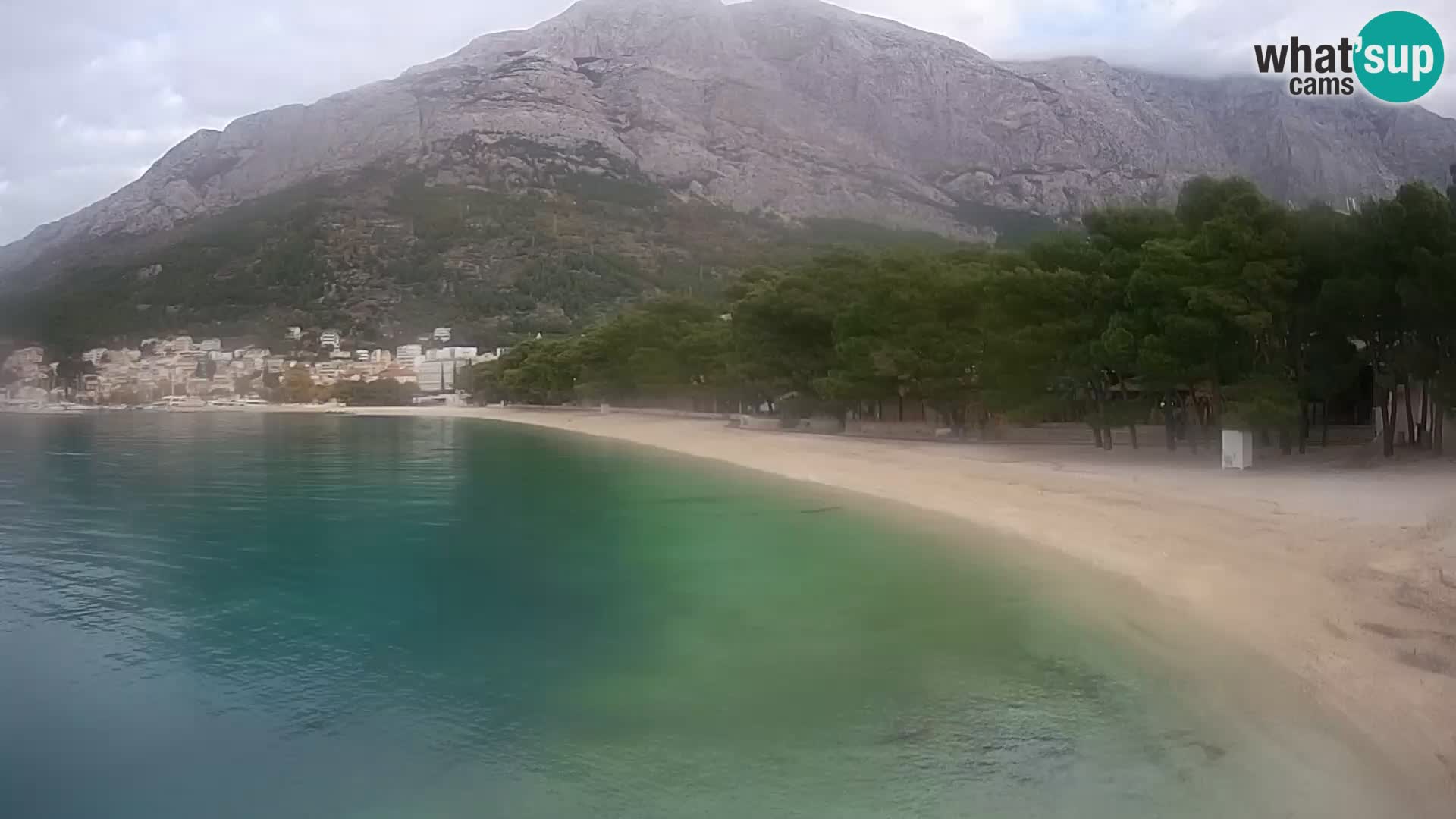 Webcam Live – Baška Voda – Borik, spiaggia Nikolina