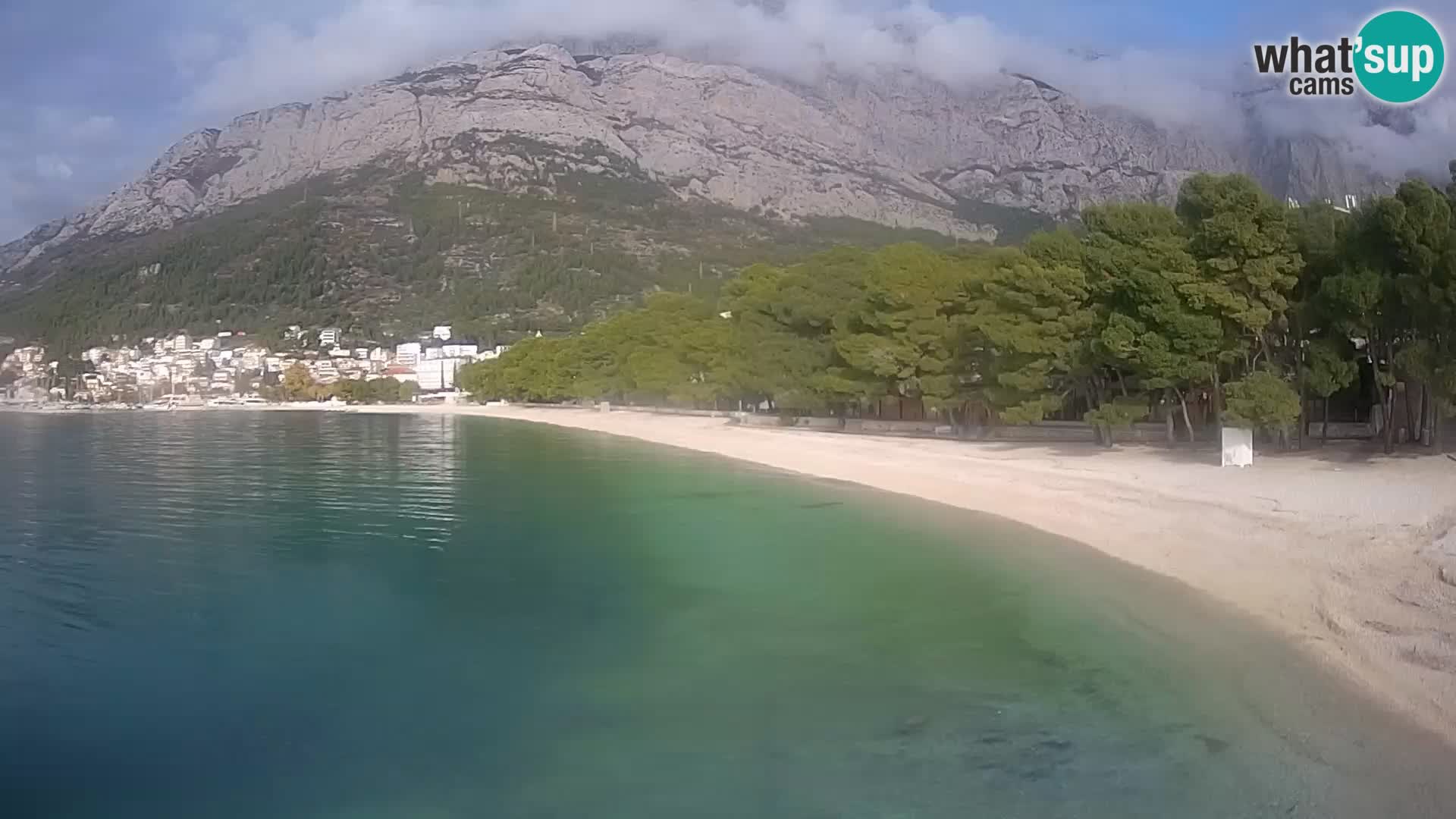 Web kamera – Baška Voda – Borik, pogled na plažu Nikolina