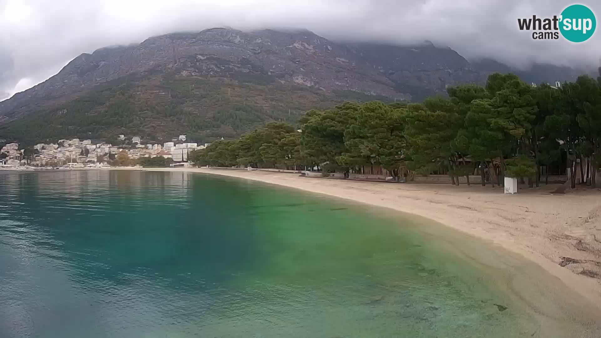 Webcam Live – Baška Voda – Borik, spiaggia Nikolina