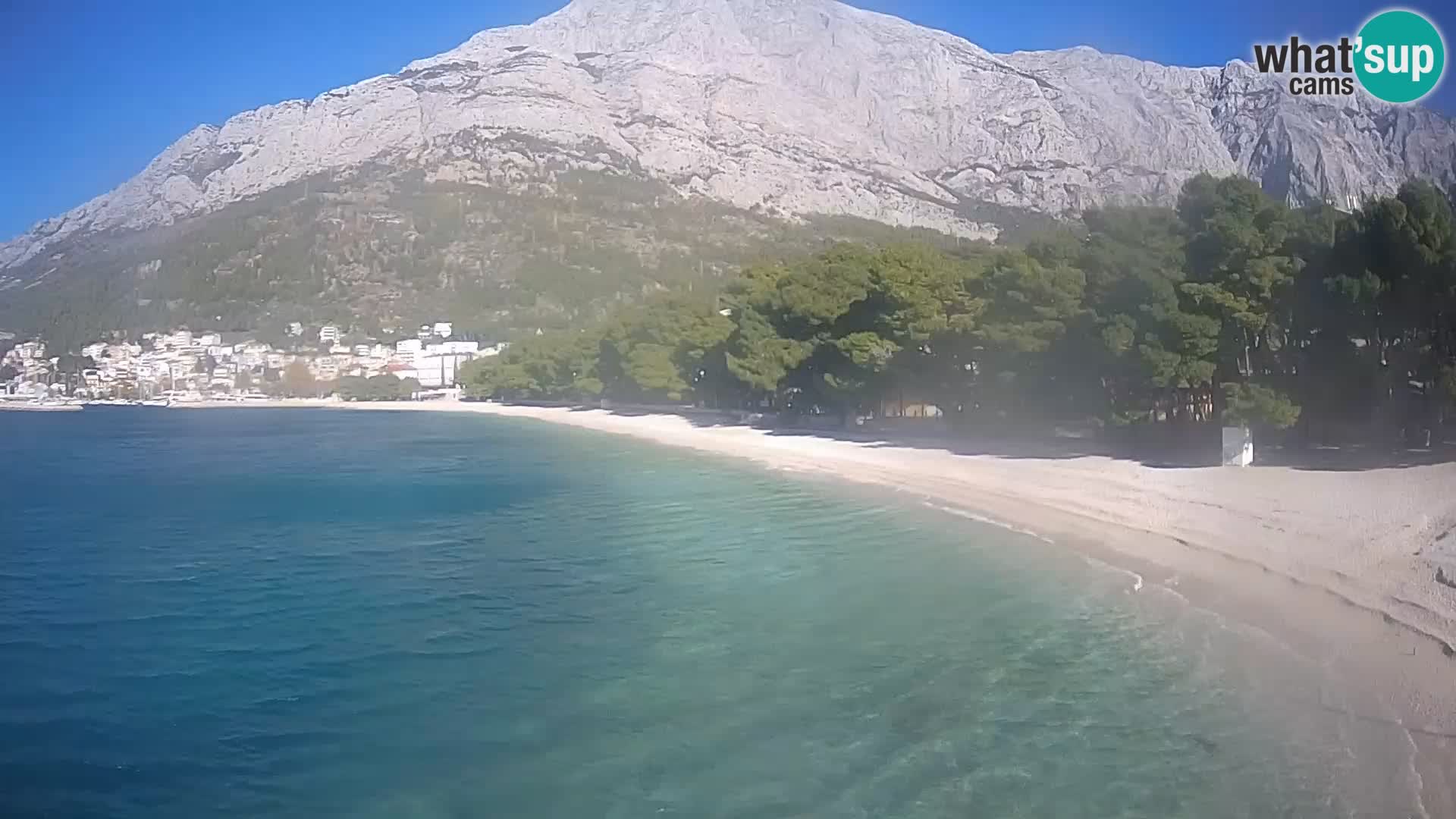 Web kamera – Baška Voda – Borik, pogled na plažu Nikolina