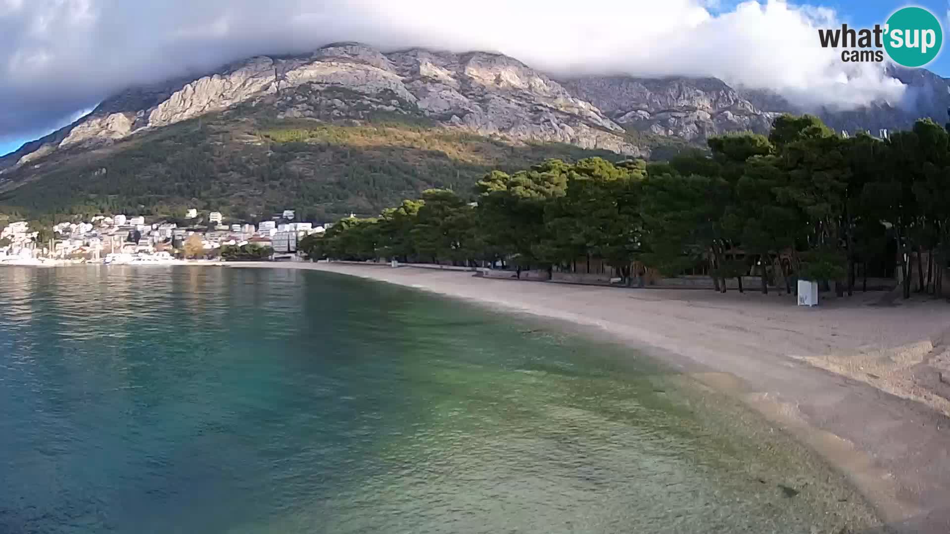 Web kamera – Baška Voda – Borik, pogled na plažu Nikolina