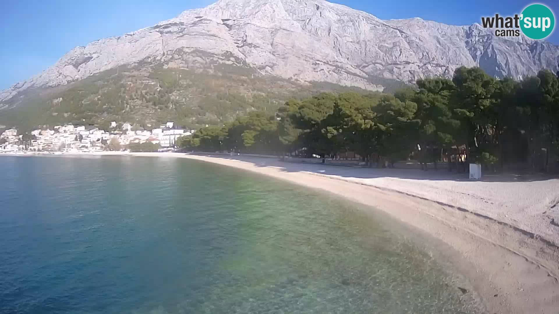 Webcam Live – Baška Voda – Borik, spiaggia Nikolina