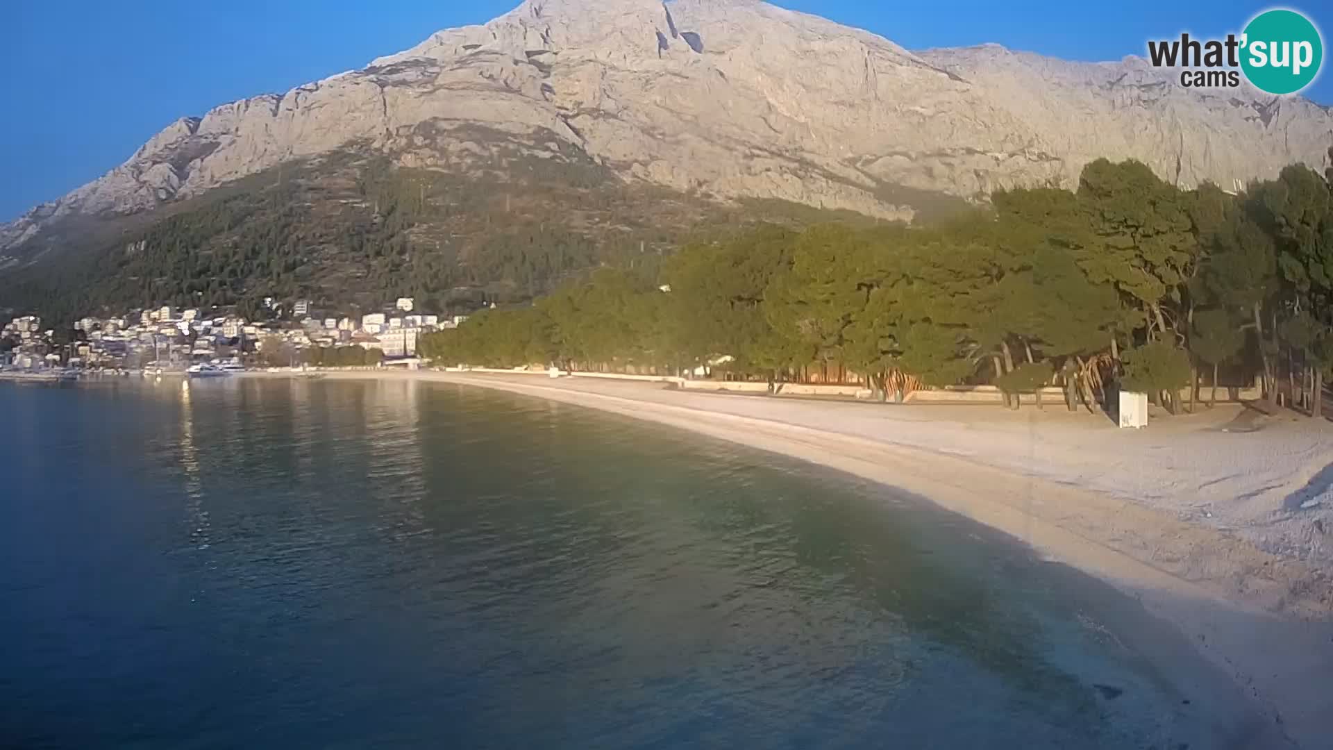 Webcam Live – Baška Voda – Borik, spiaggia Nikolina