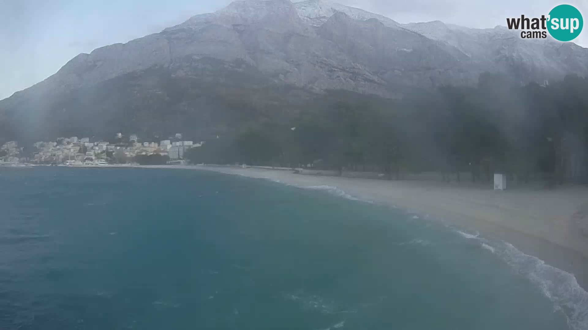 Webcam Live – Baška Voda – Borik, spiaggia Nikolina