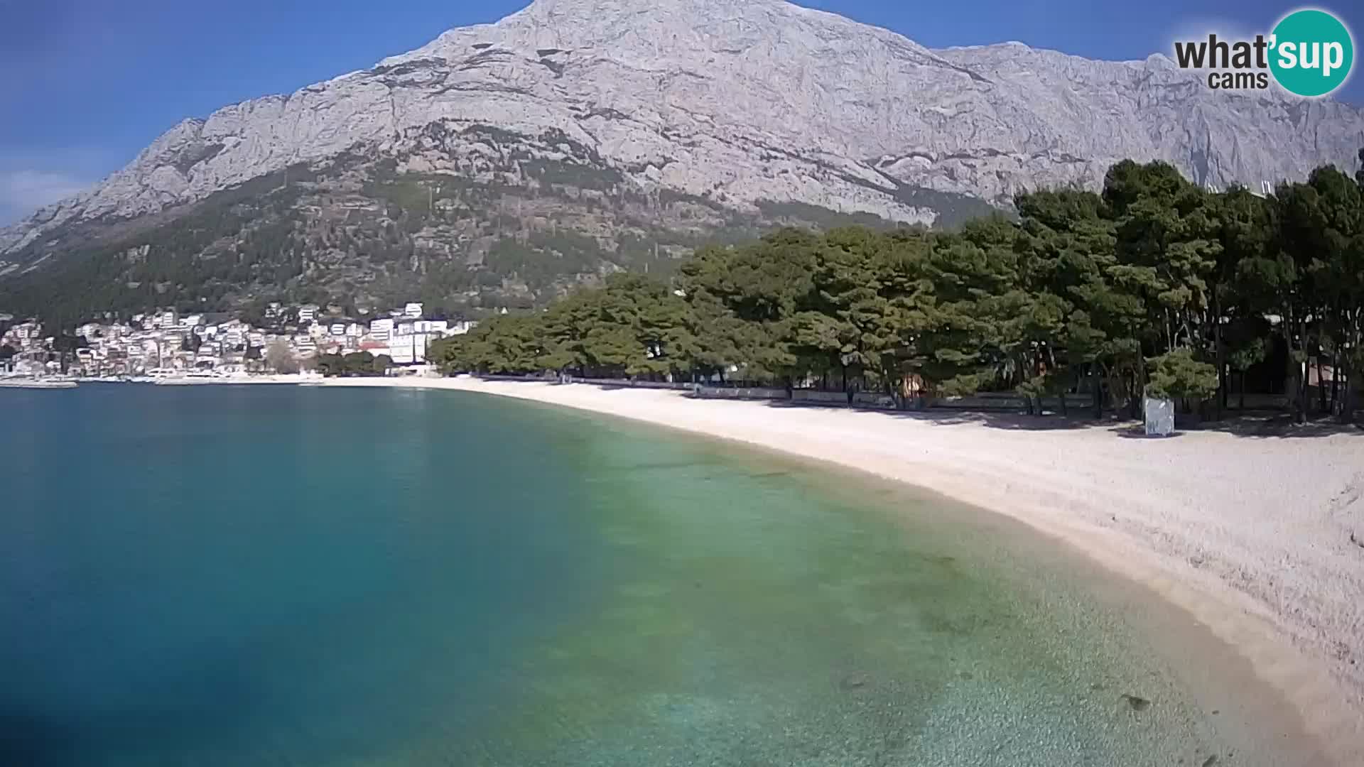 Webcam Live – Baška Voda – Borik, spiaggia Nikolina