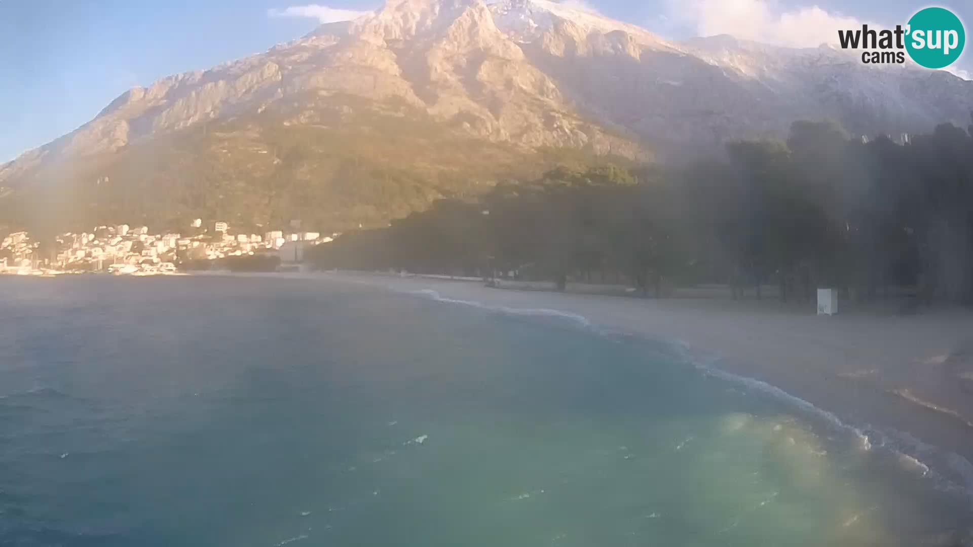 Webcam Live – Baška Voda – Borik, spiaggia Nikolina