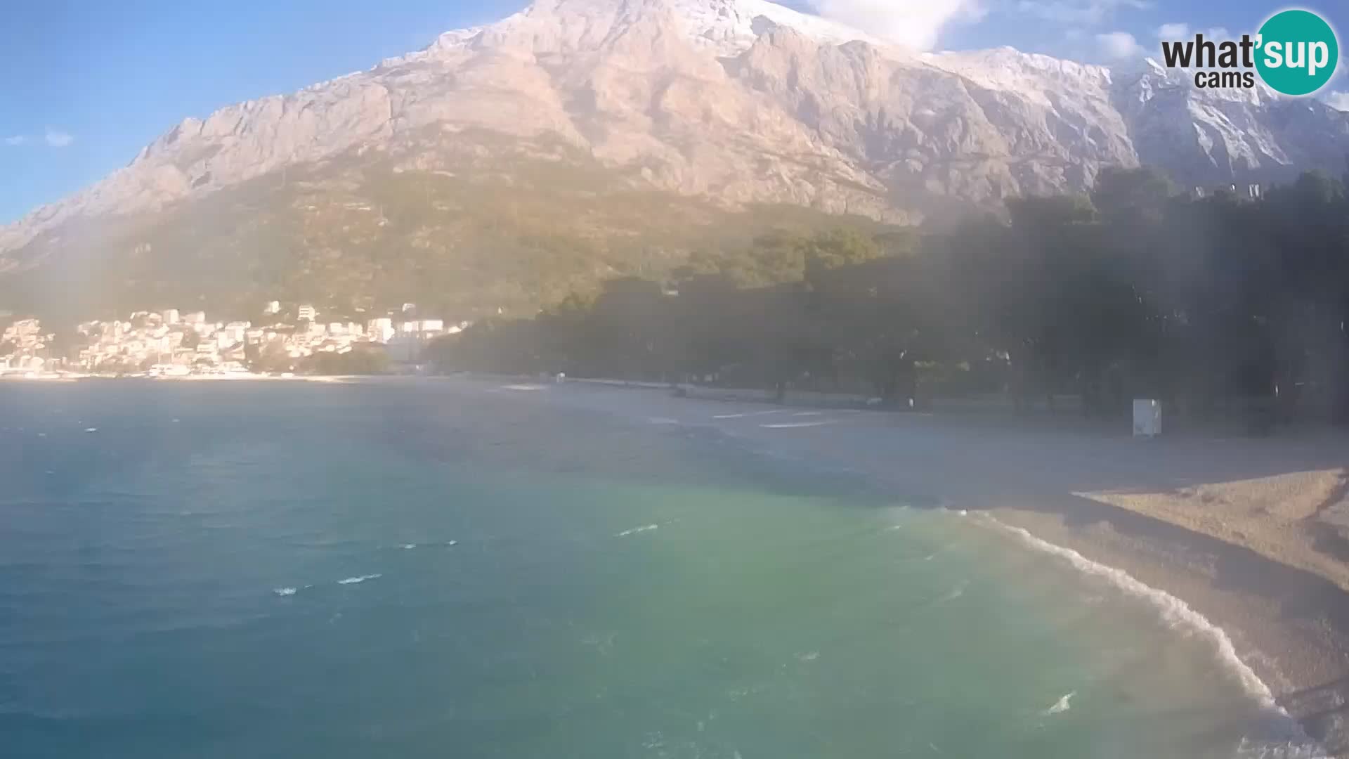 Webcam Live – Baška Voda – Borik, spiaggia Nikolina