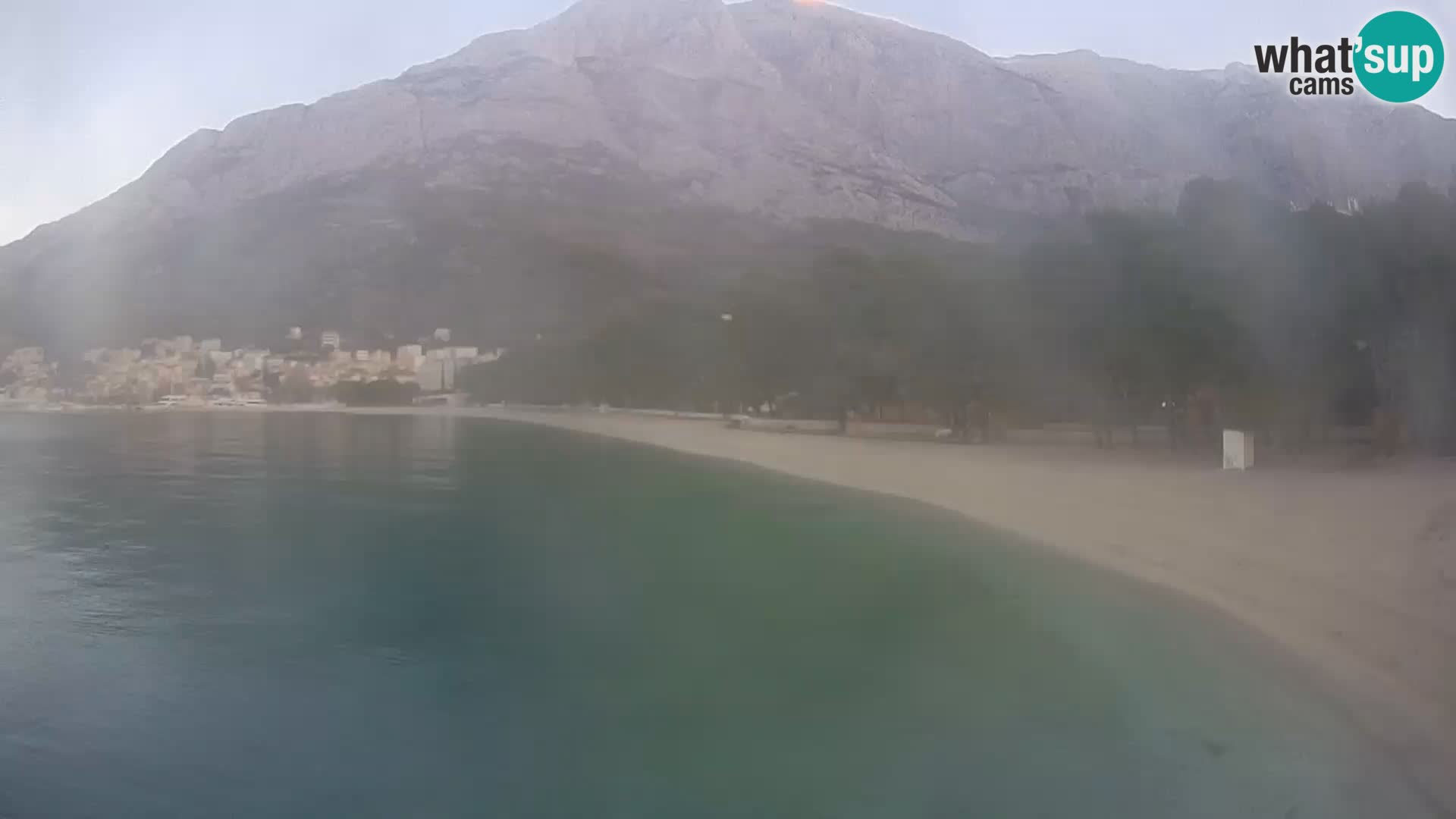 Web kamera – Baška Voda – Borik, pogled na plažu Nikolina