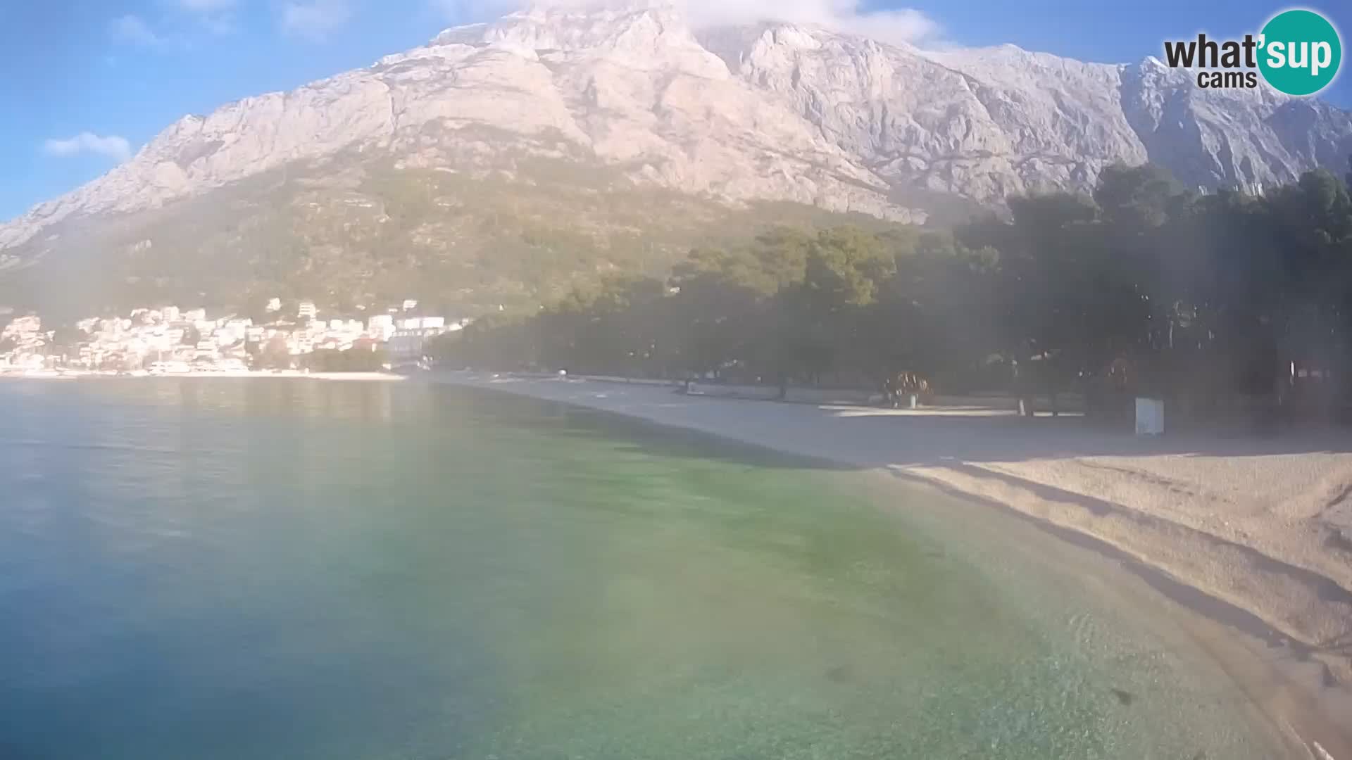 Spletna kamera – Baška Voda – Borik, pogled na plažo Nikolina