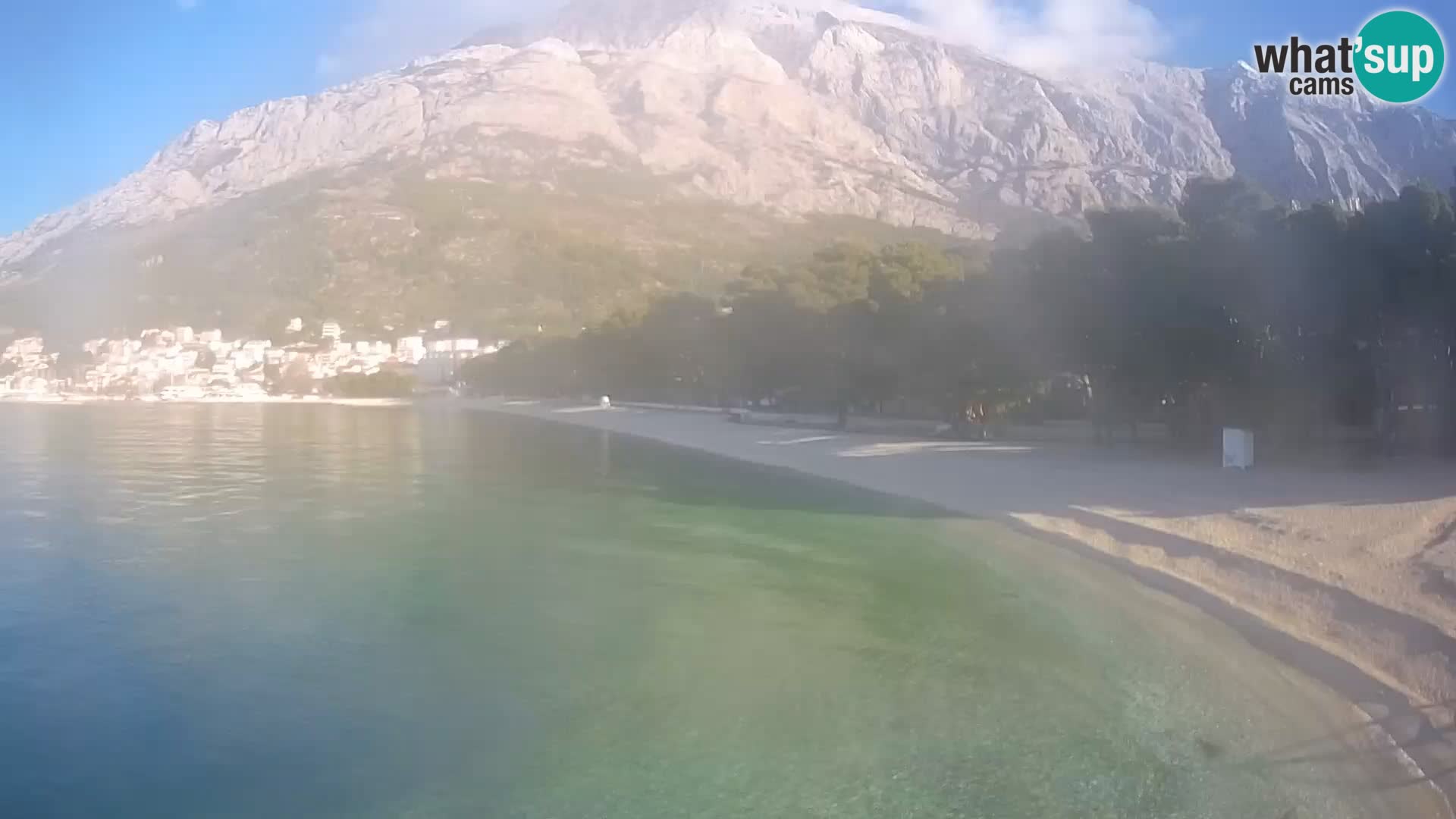 Web kamera – Baška Voda – Borik, pogled na plažu Nikolina