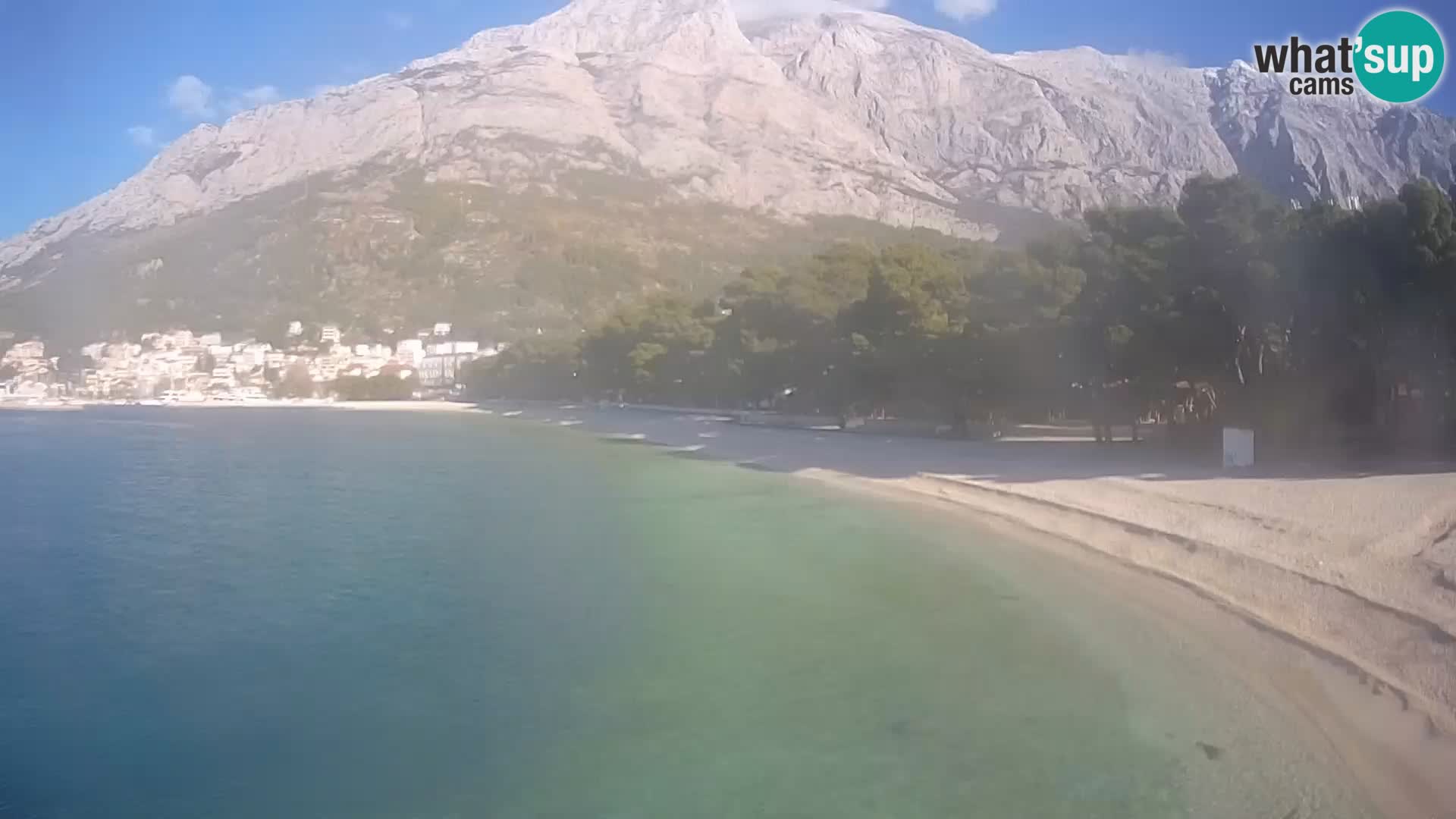 Webcam Live – Baška Voda – Borik, spiaggia Nikolina