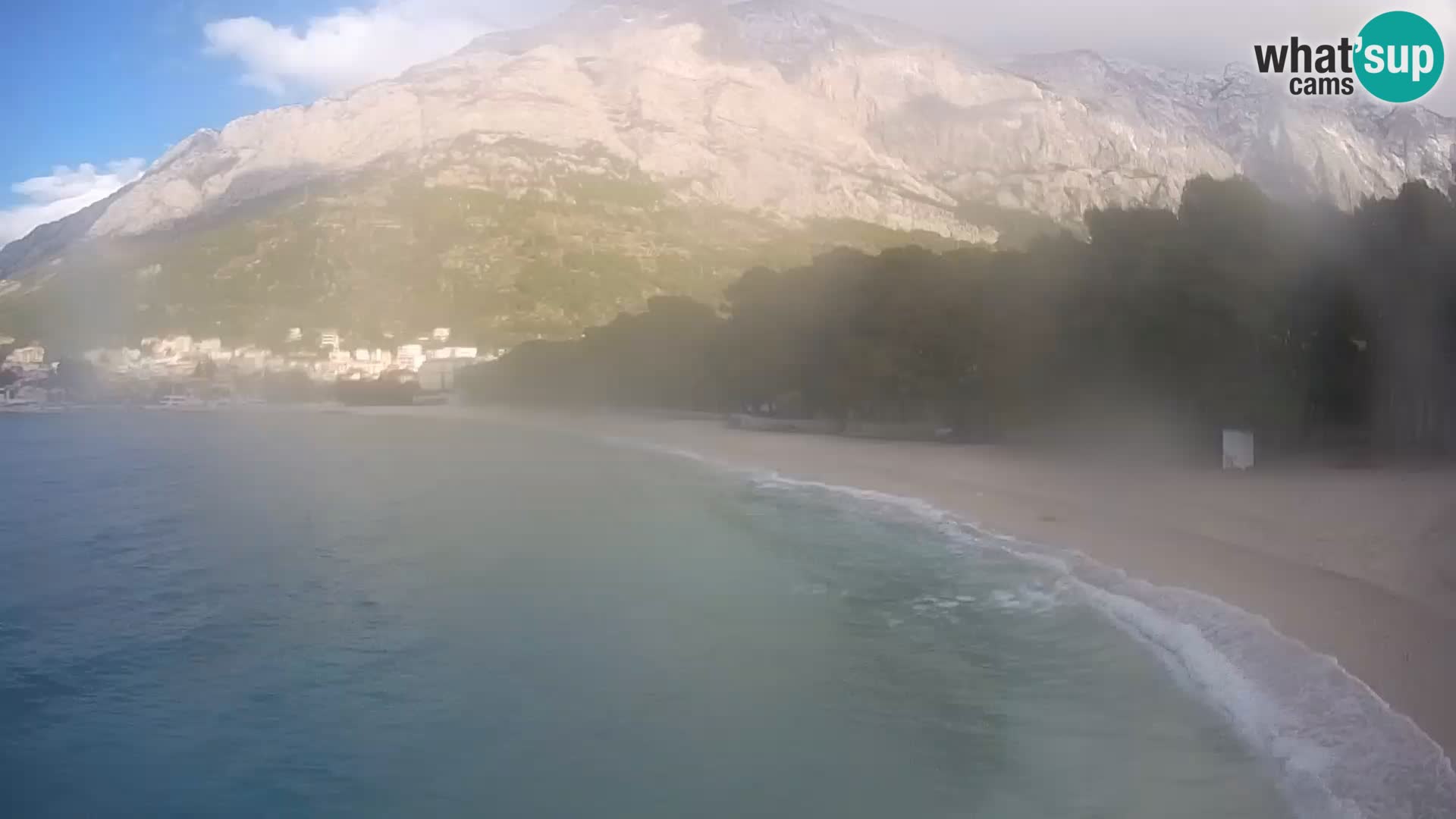 Webcam Live – Baška Voda – Borik, spiaggia Nikolina