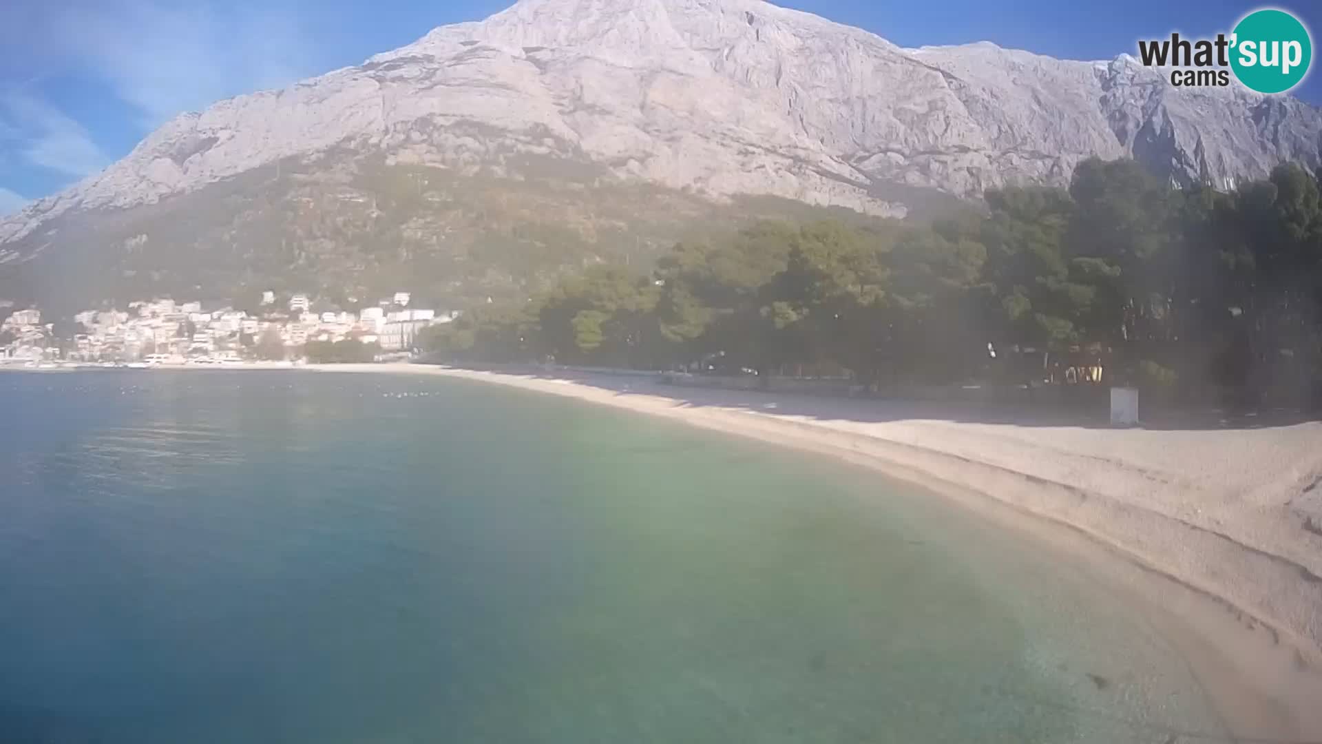 Webcam Live – Baška Voda – Borik, spiaggia Nikolina