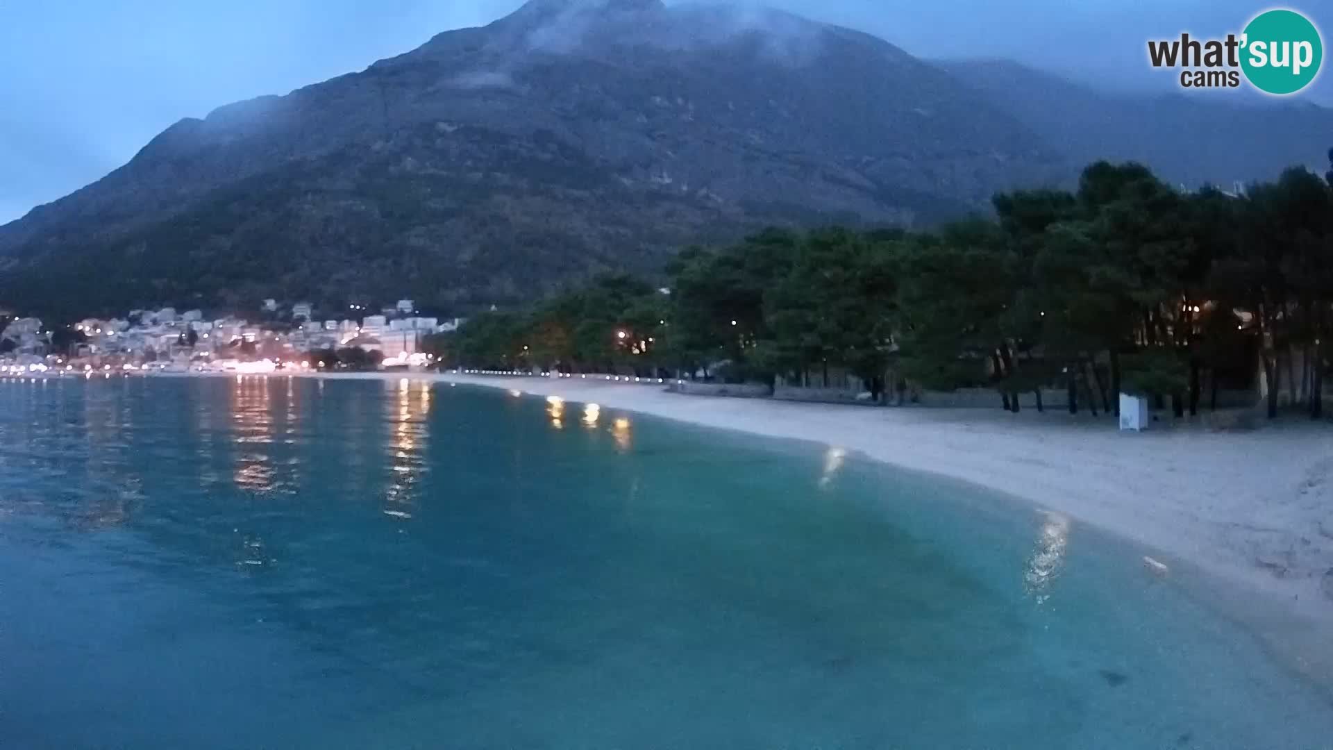 Webcam Live – Baška Voda – Borik, spiaggia Nikolina