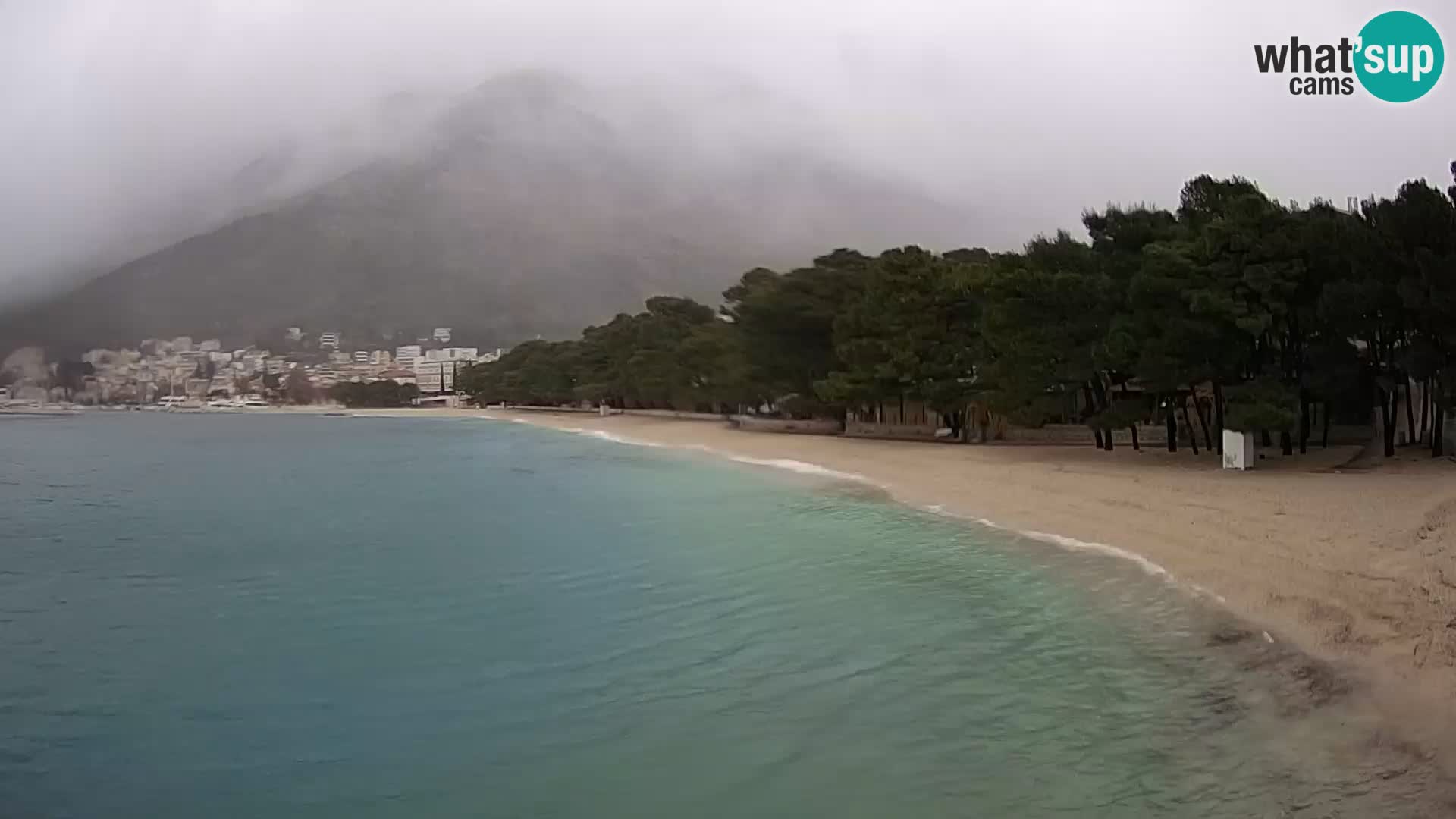 Webcam Live – Baška Voda – Borik, spiaggia Nikolina