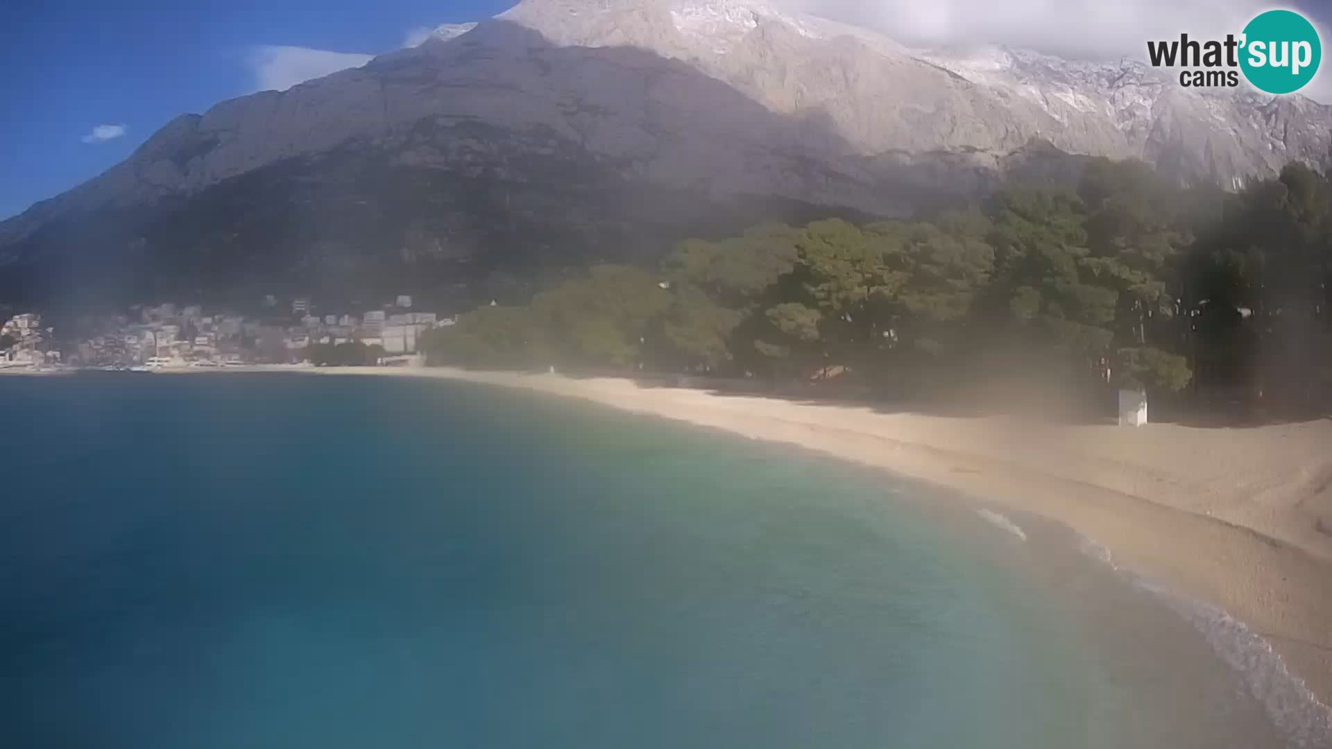 Webcam Live – Baška Voda – Borik, spiaggia Nikolina