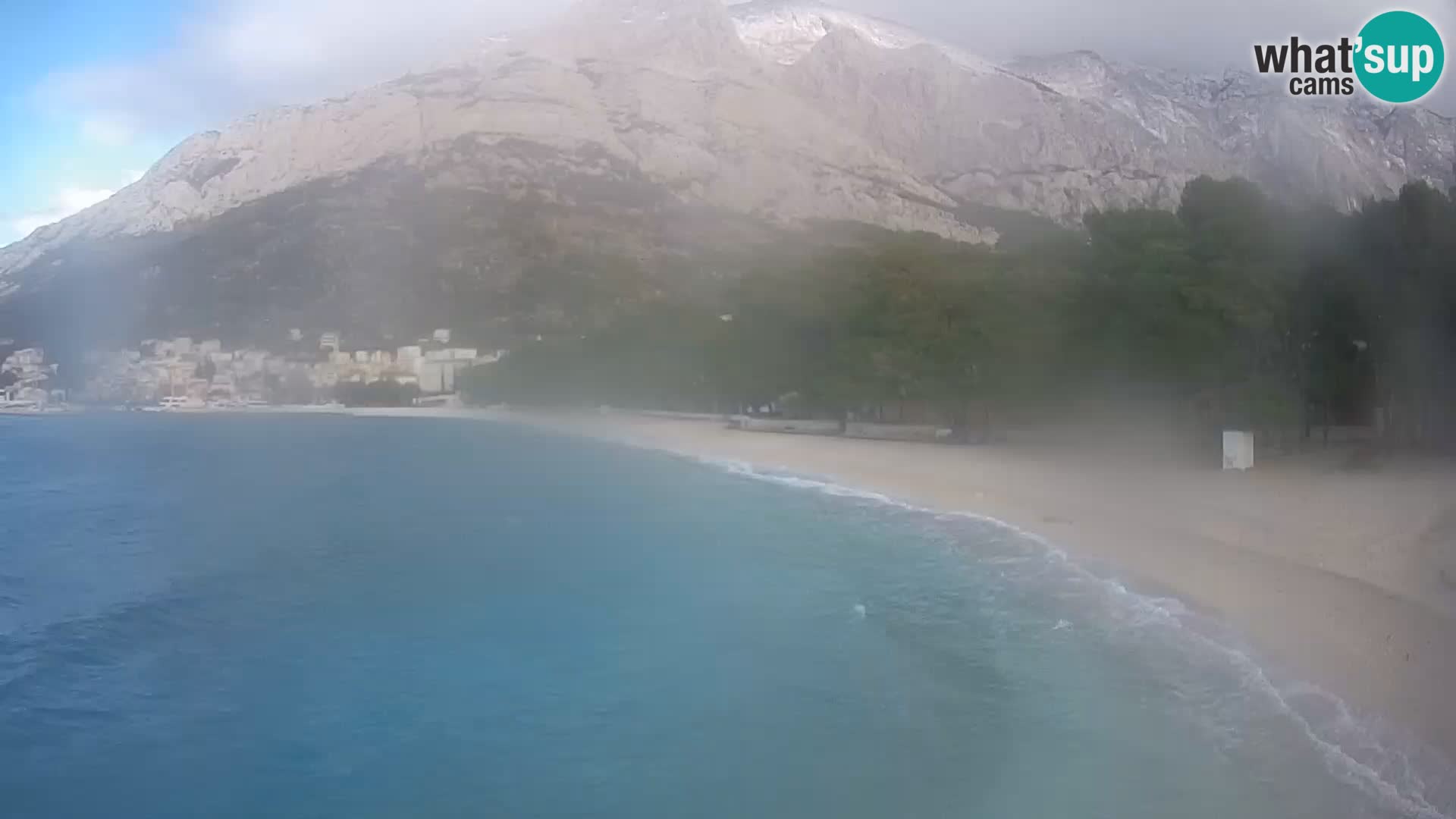 Webcam Live – Baška Voda – Borik, spiaggia Nikolina